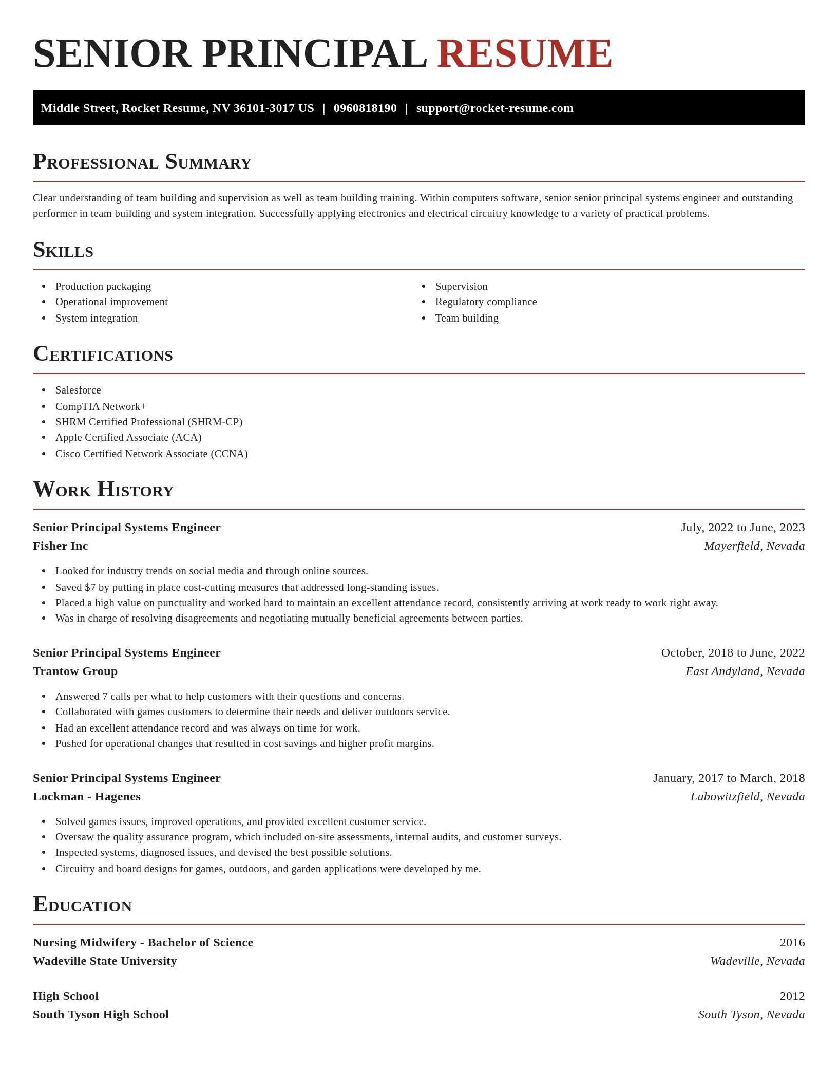 Exquisite resume template