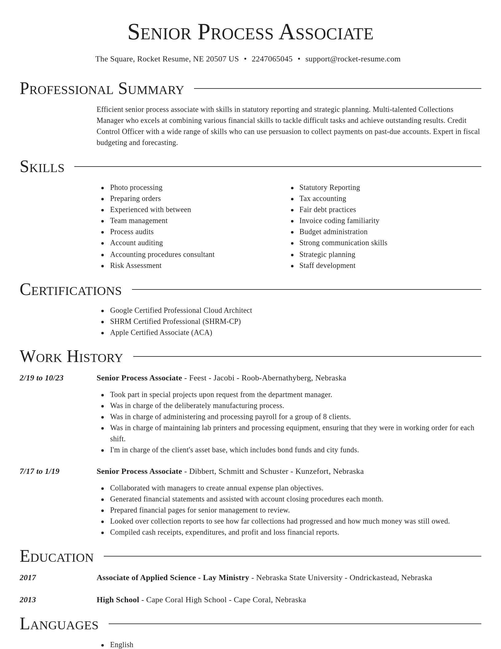Director resume template