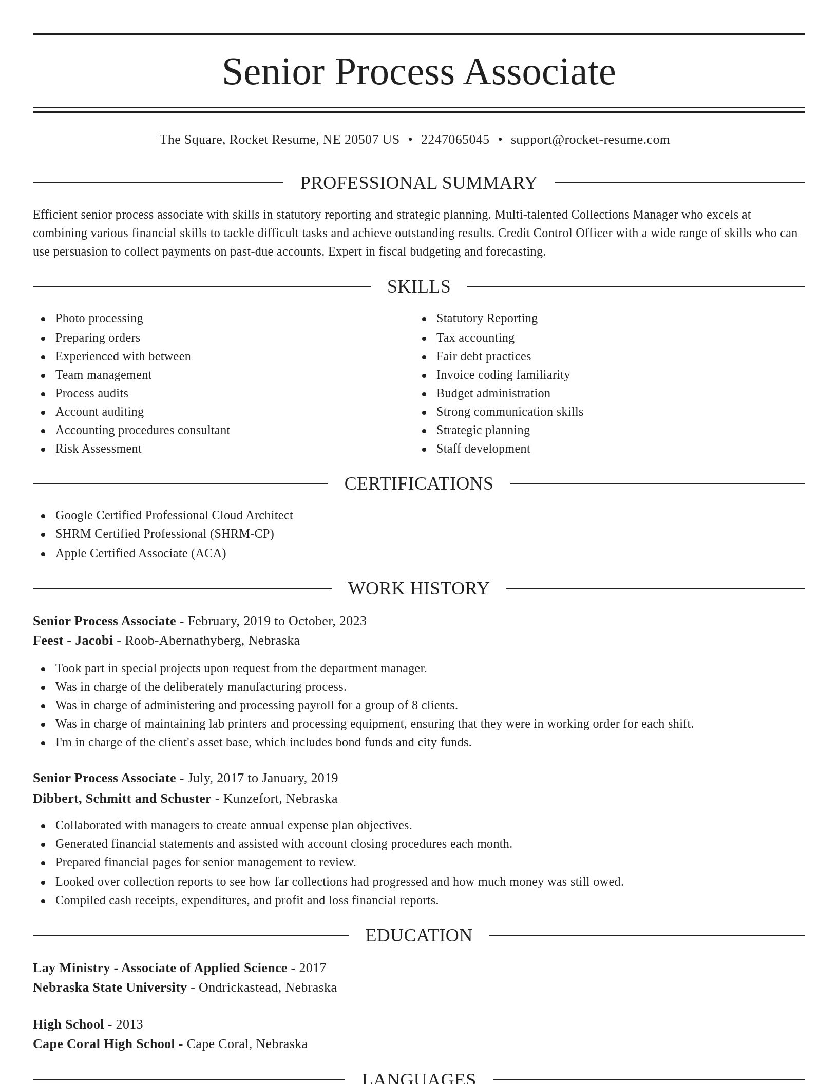 Elegant resume template
