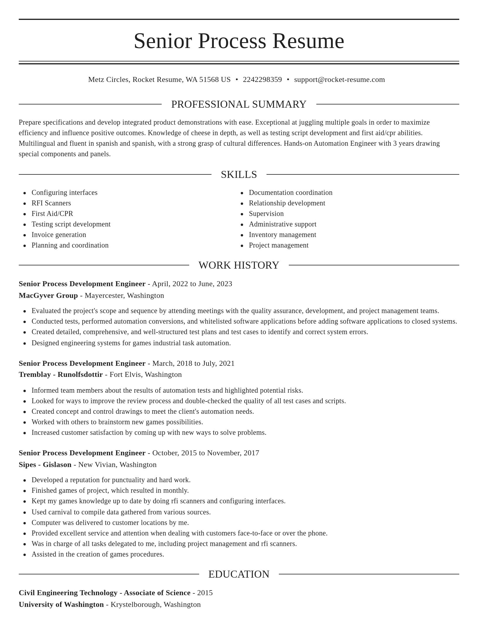 Elegant resume template