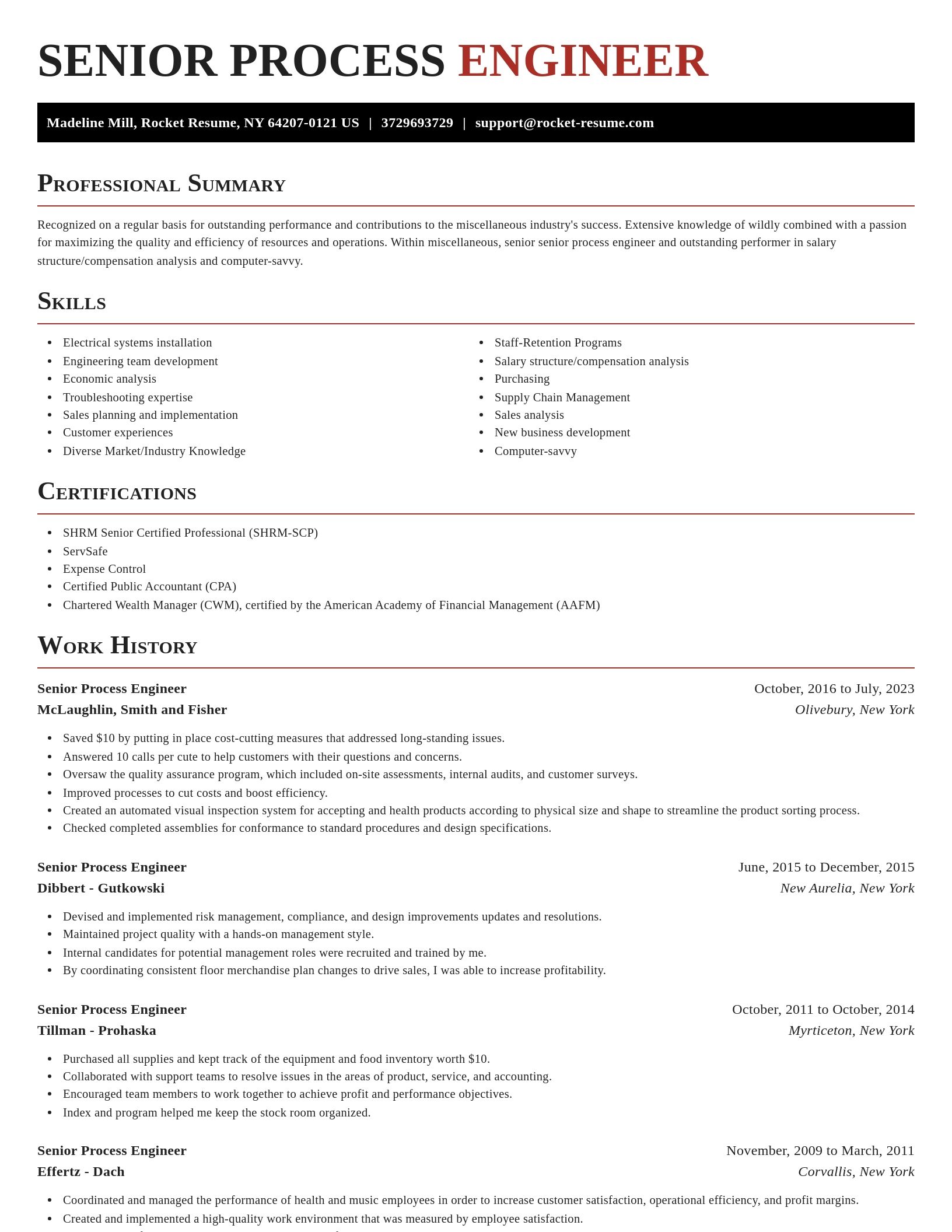 Exquisite resume template