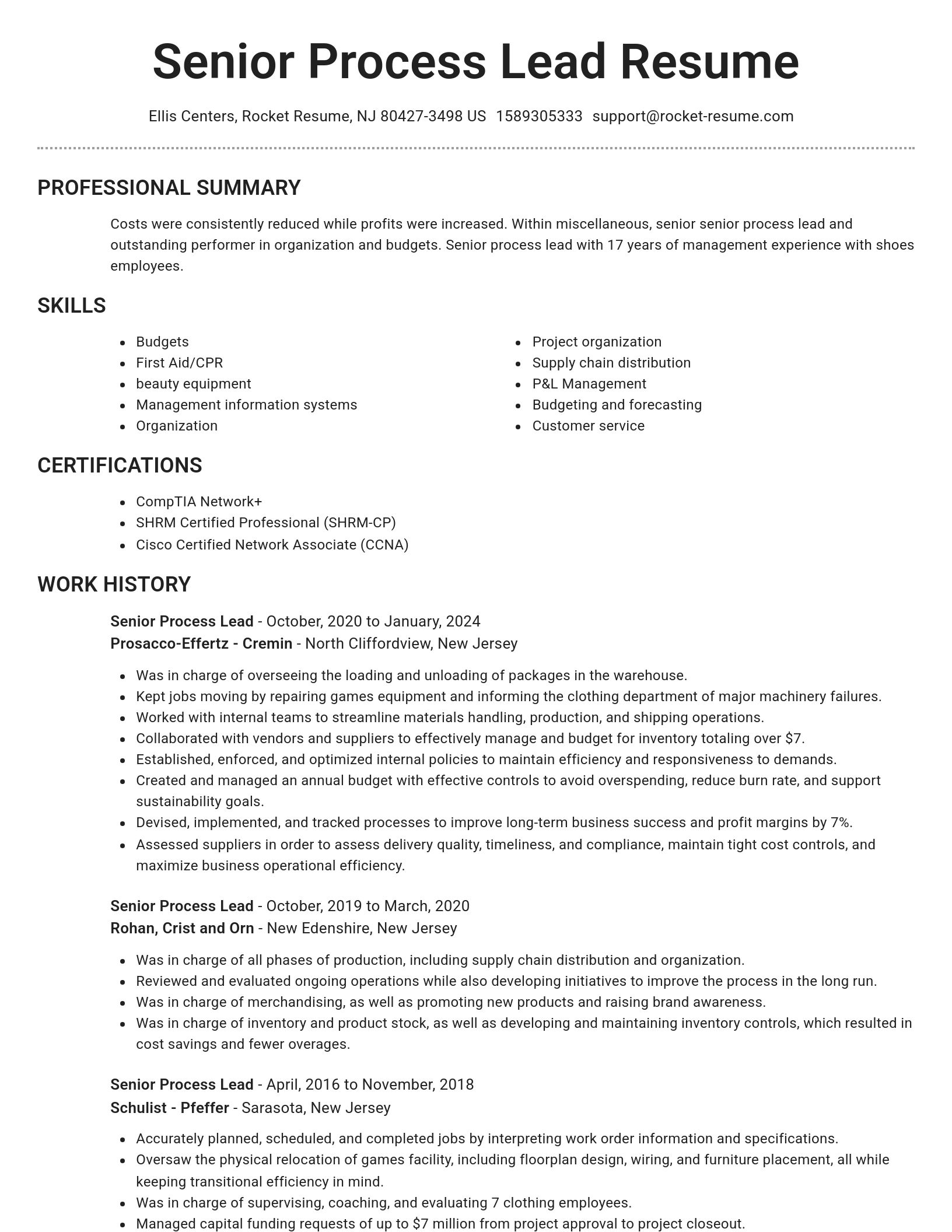 Brilliant resume template
