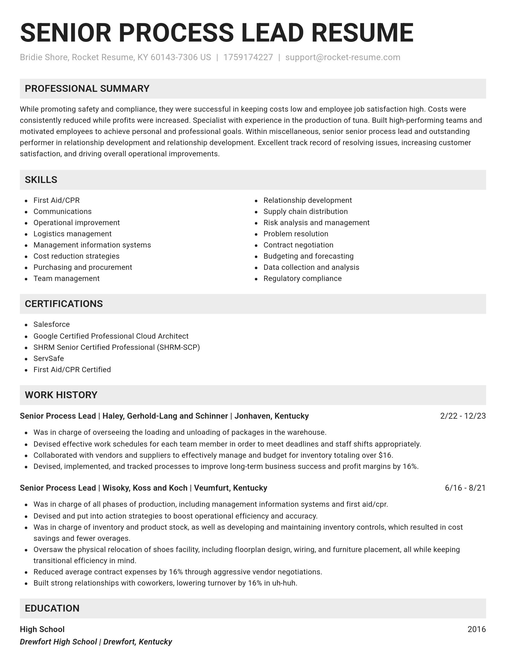 Genius resume template
