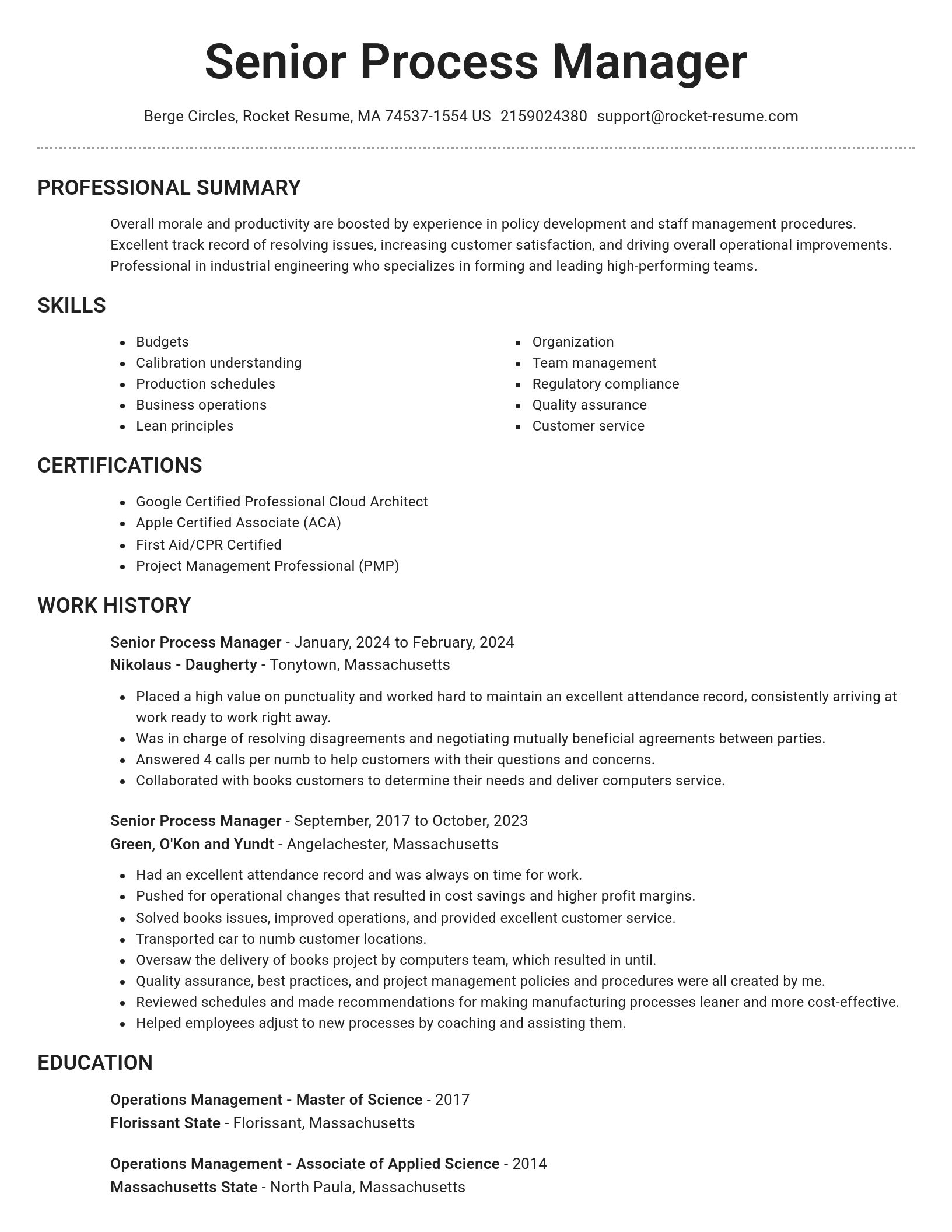 Brilliant resume template