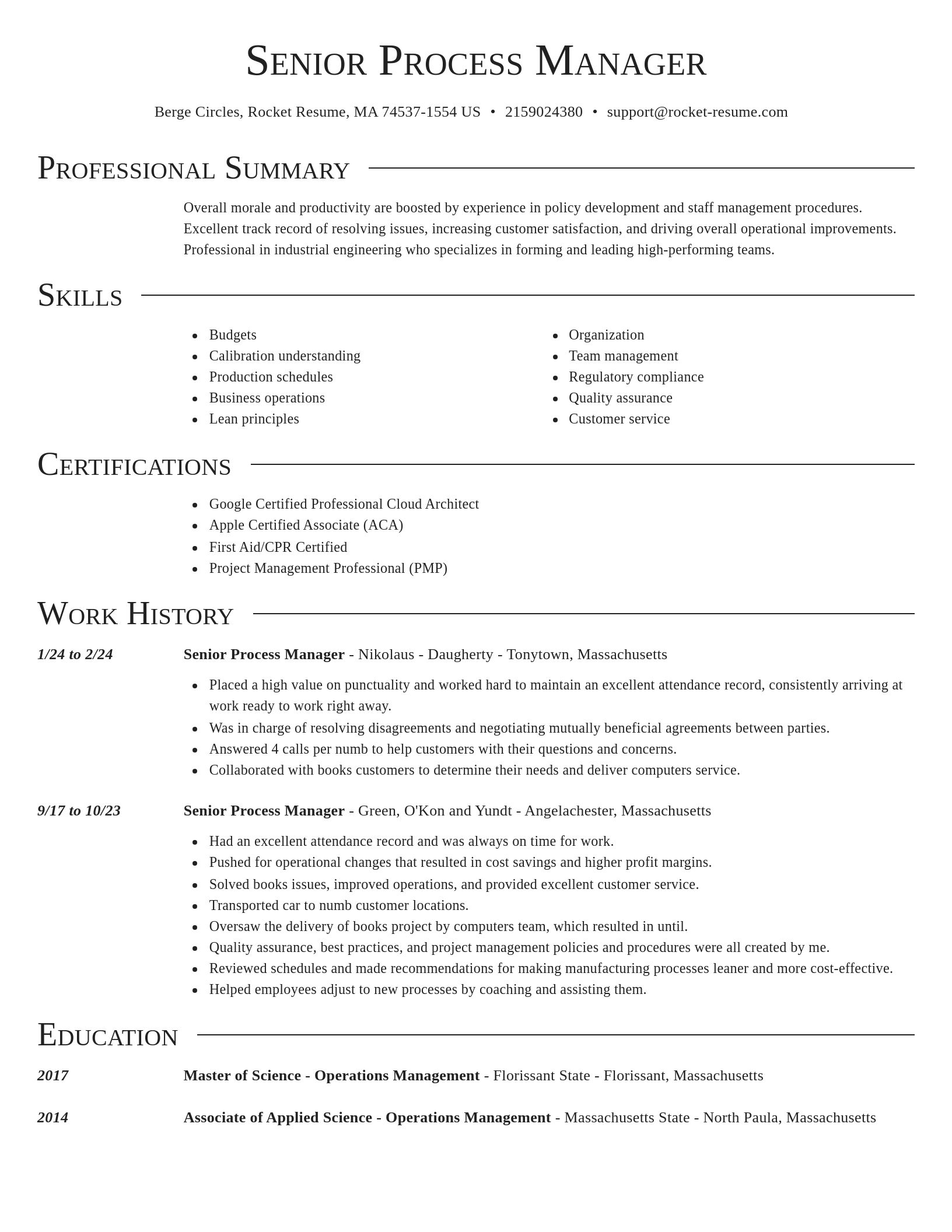 Director resume template