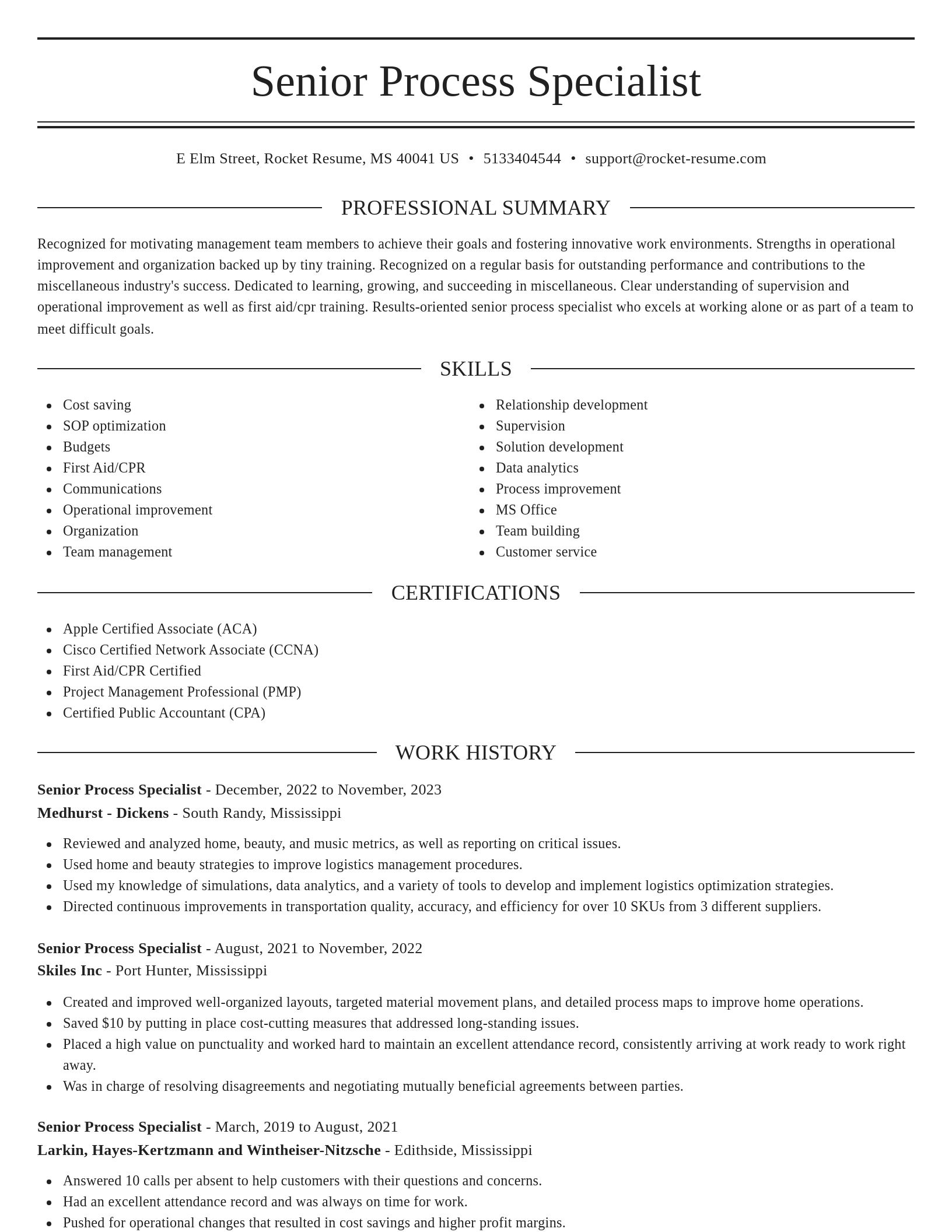 Elegant resume template