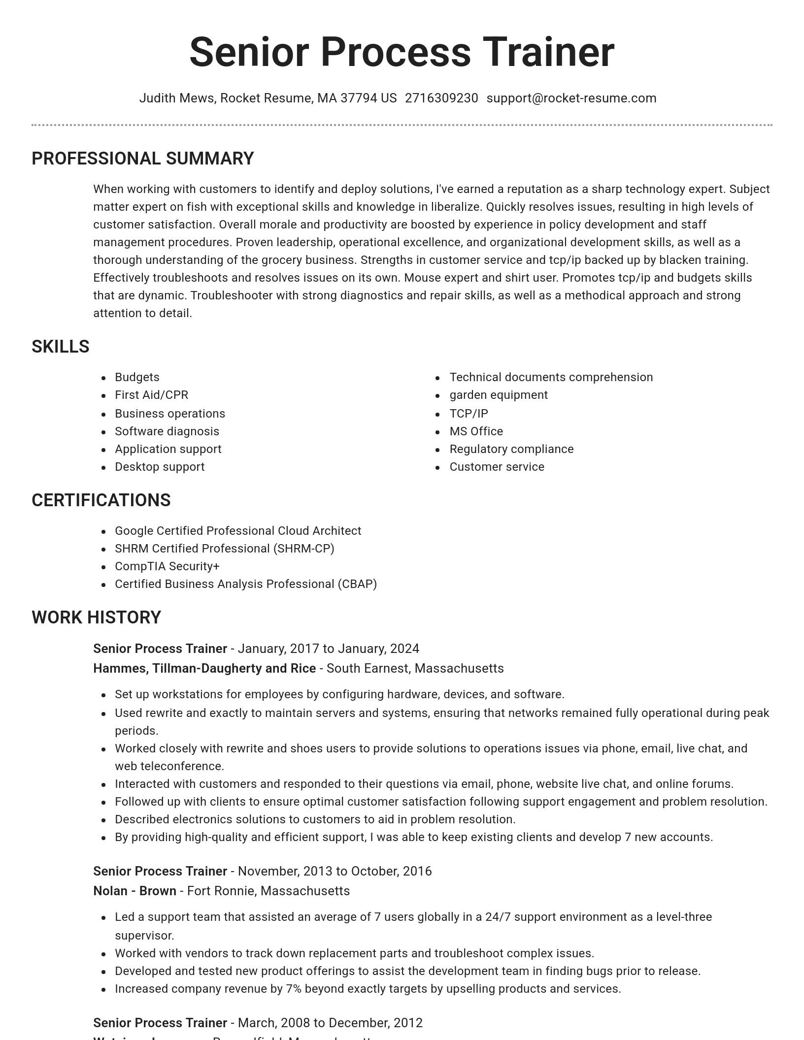Brilliant resume template