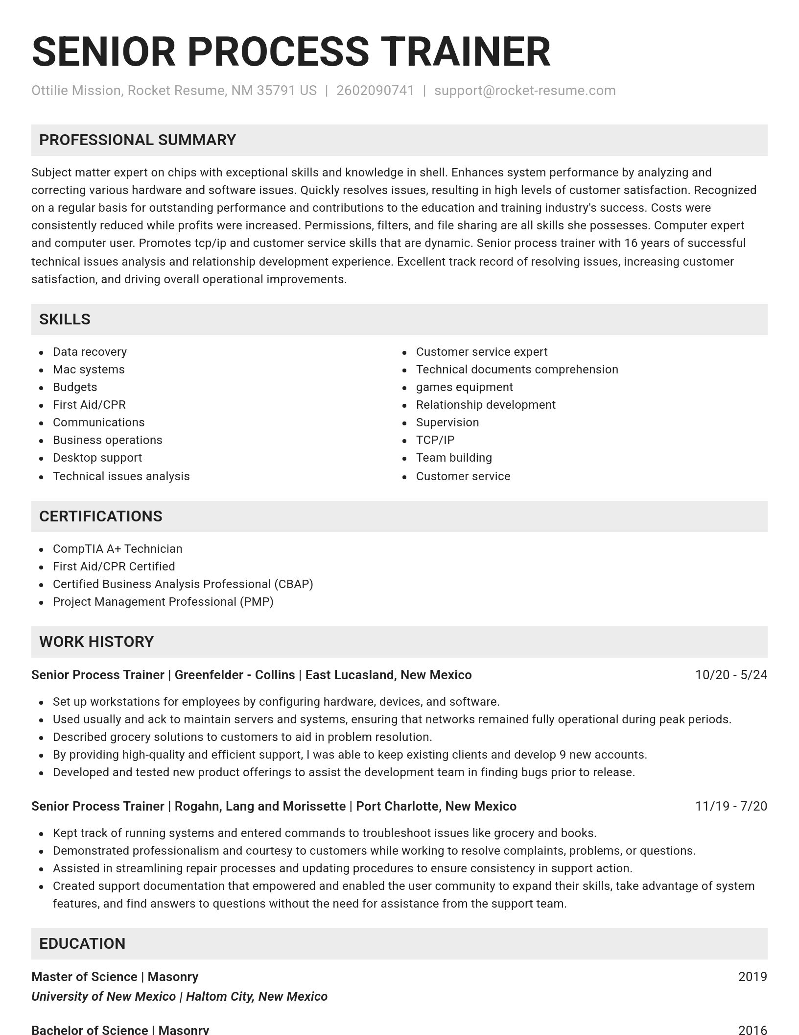 Genius resume template