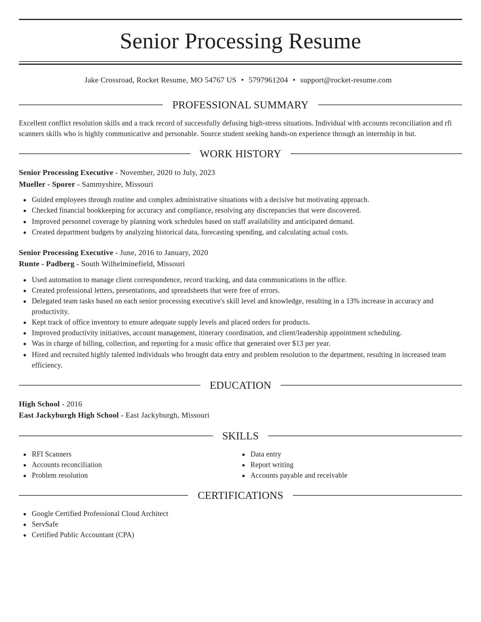 Elegant resume template