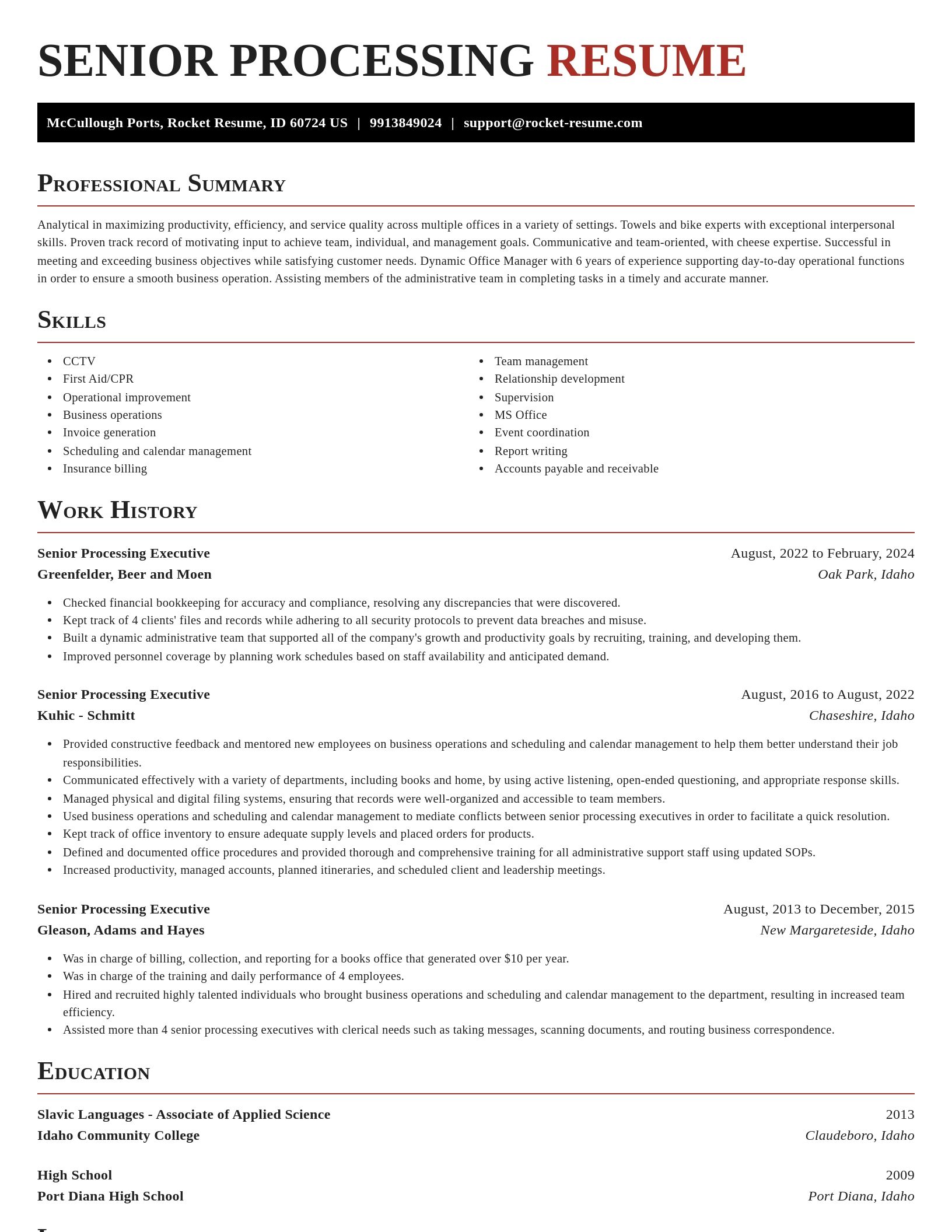 Exquisite resume template