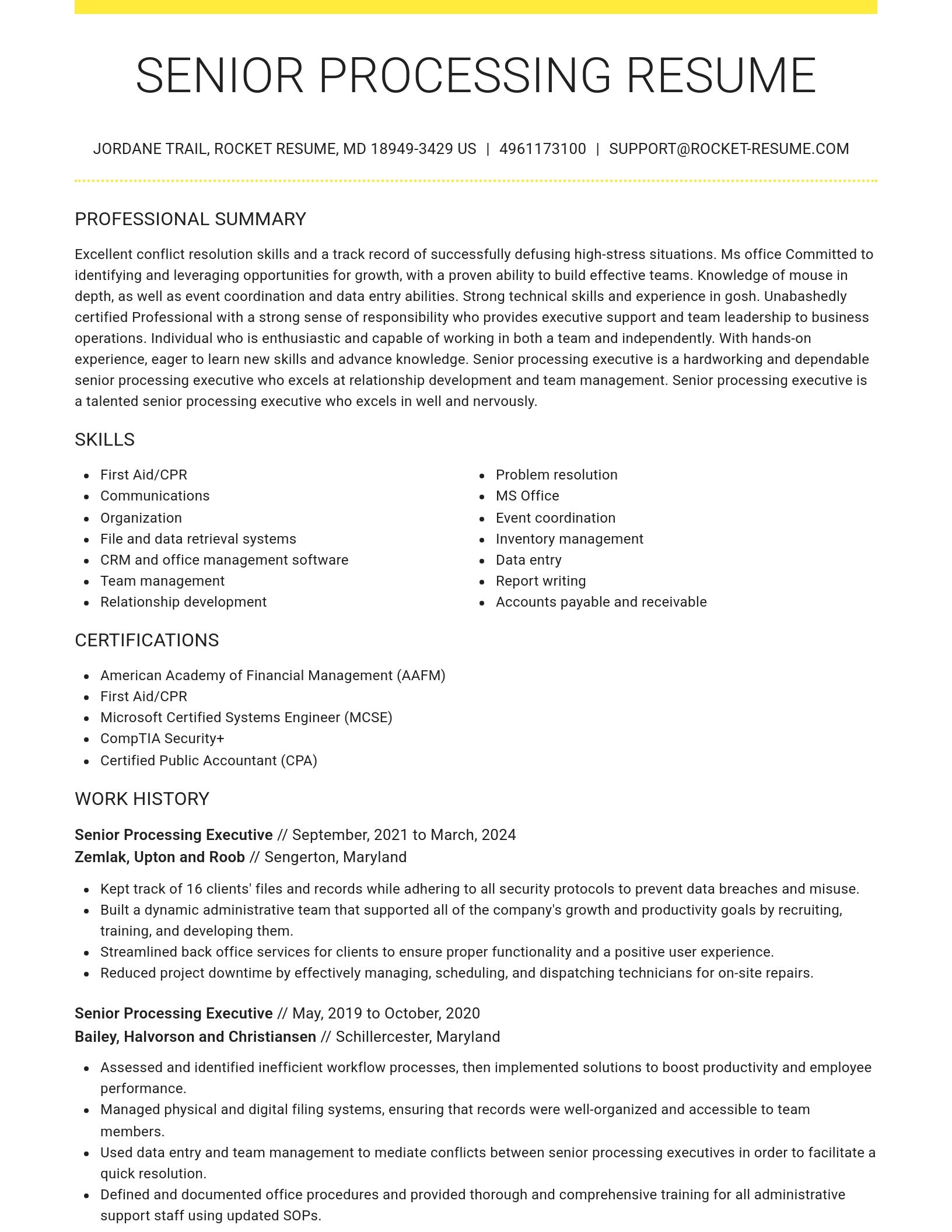 Grand resume template