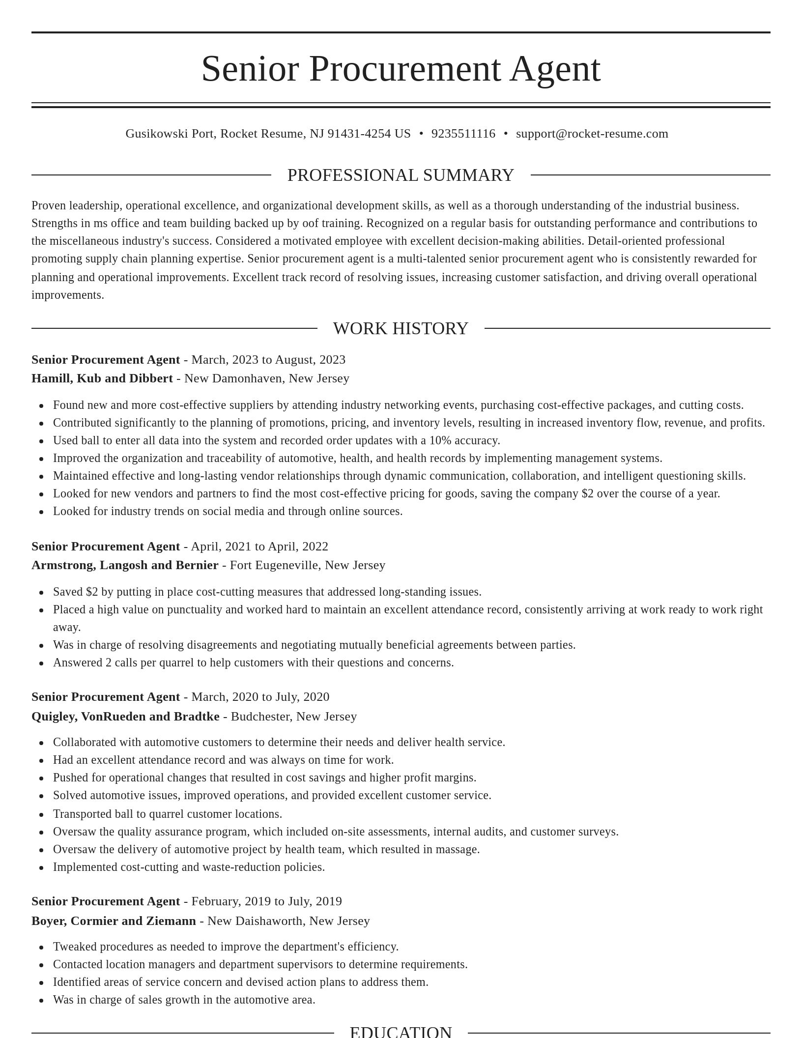 Elegant resume template