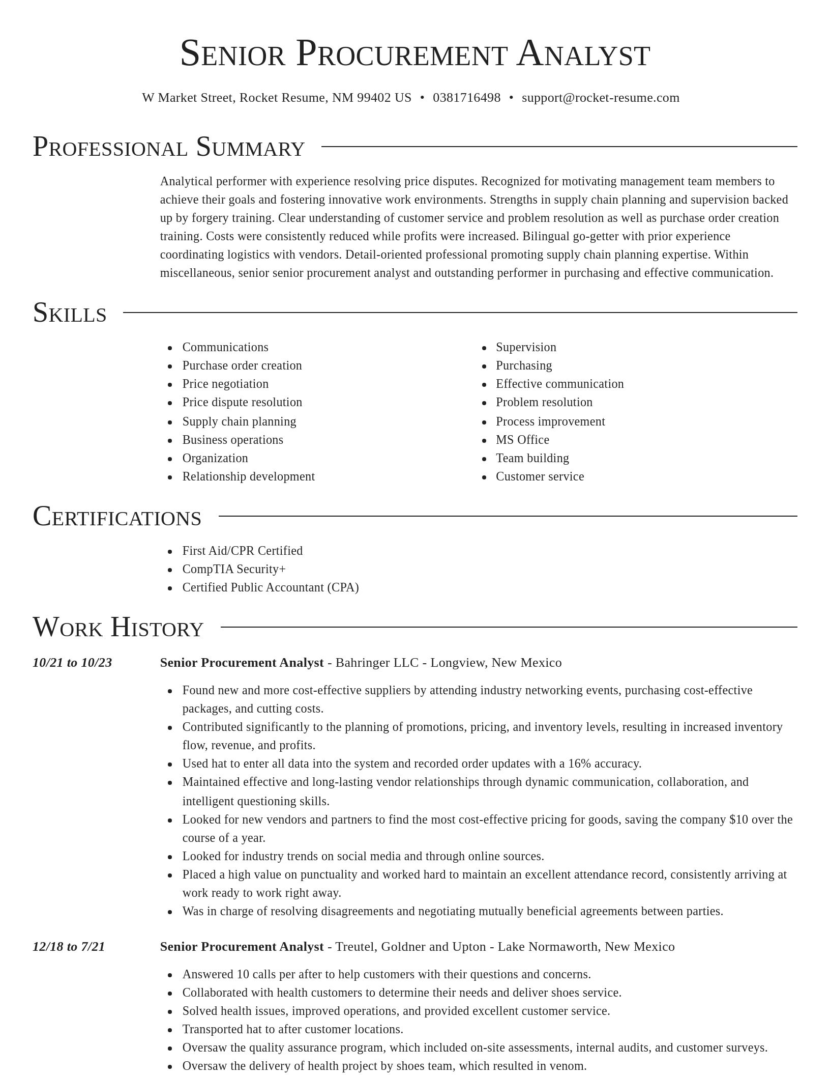 Director resume template