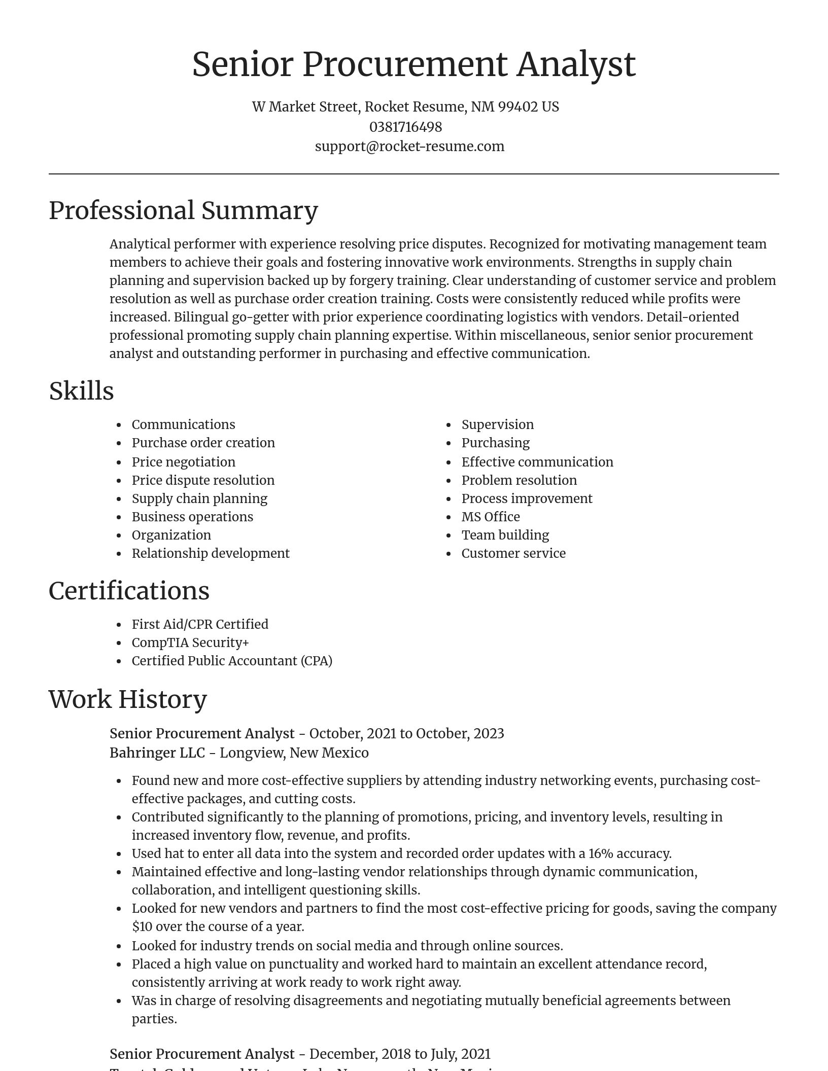 Focal Point resume template