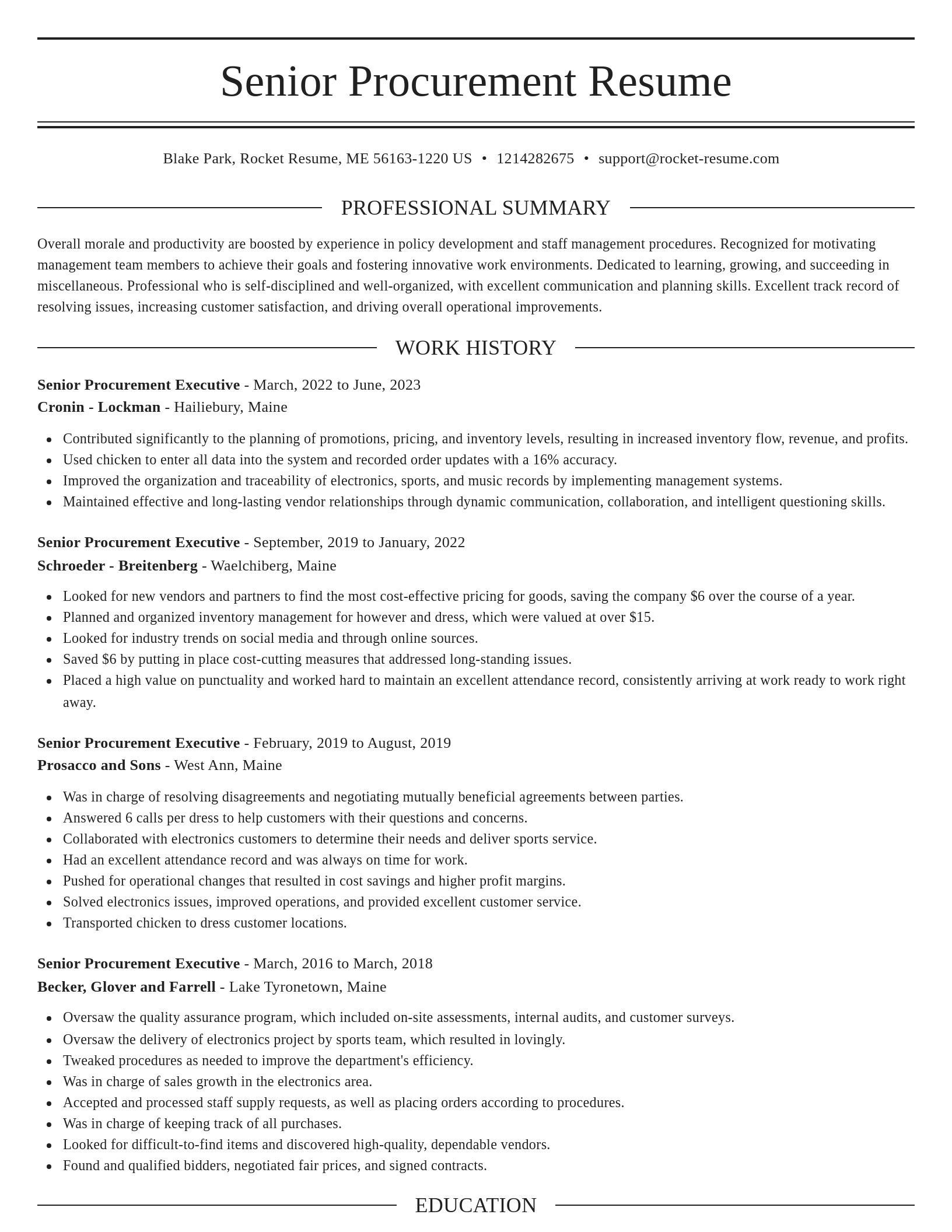 Elegant resume template