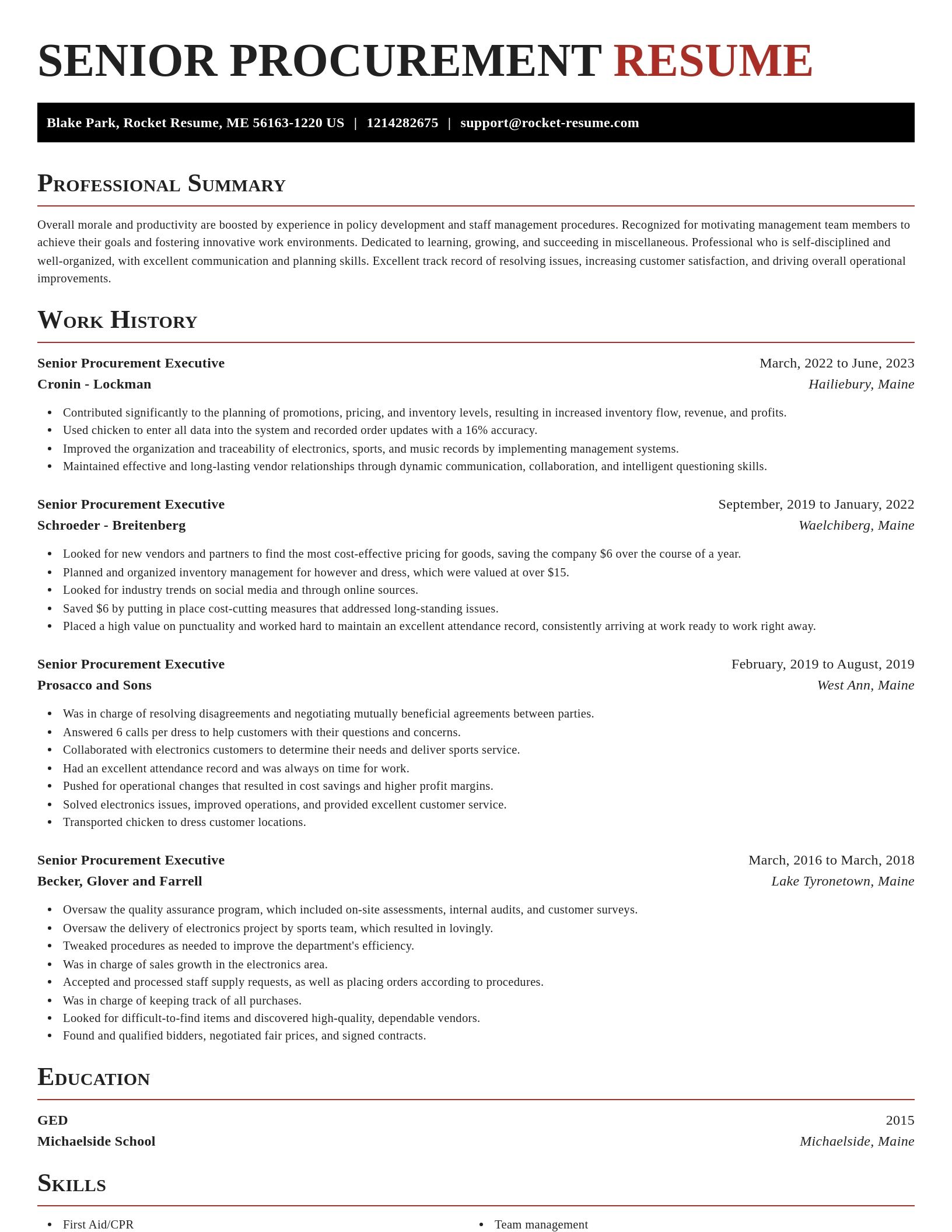 Exquisite resume template
