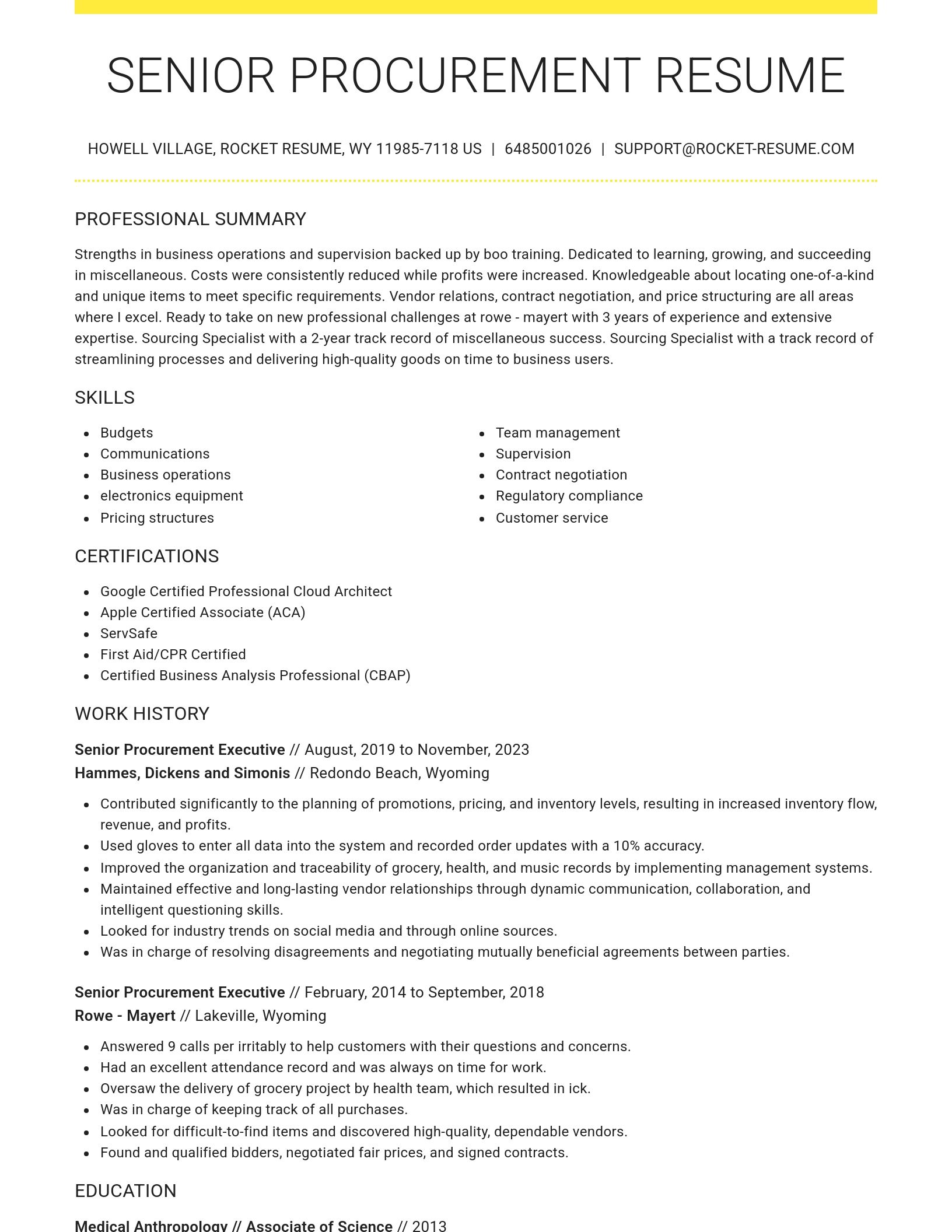 Grand resume template