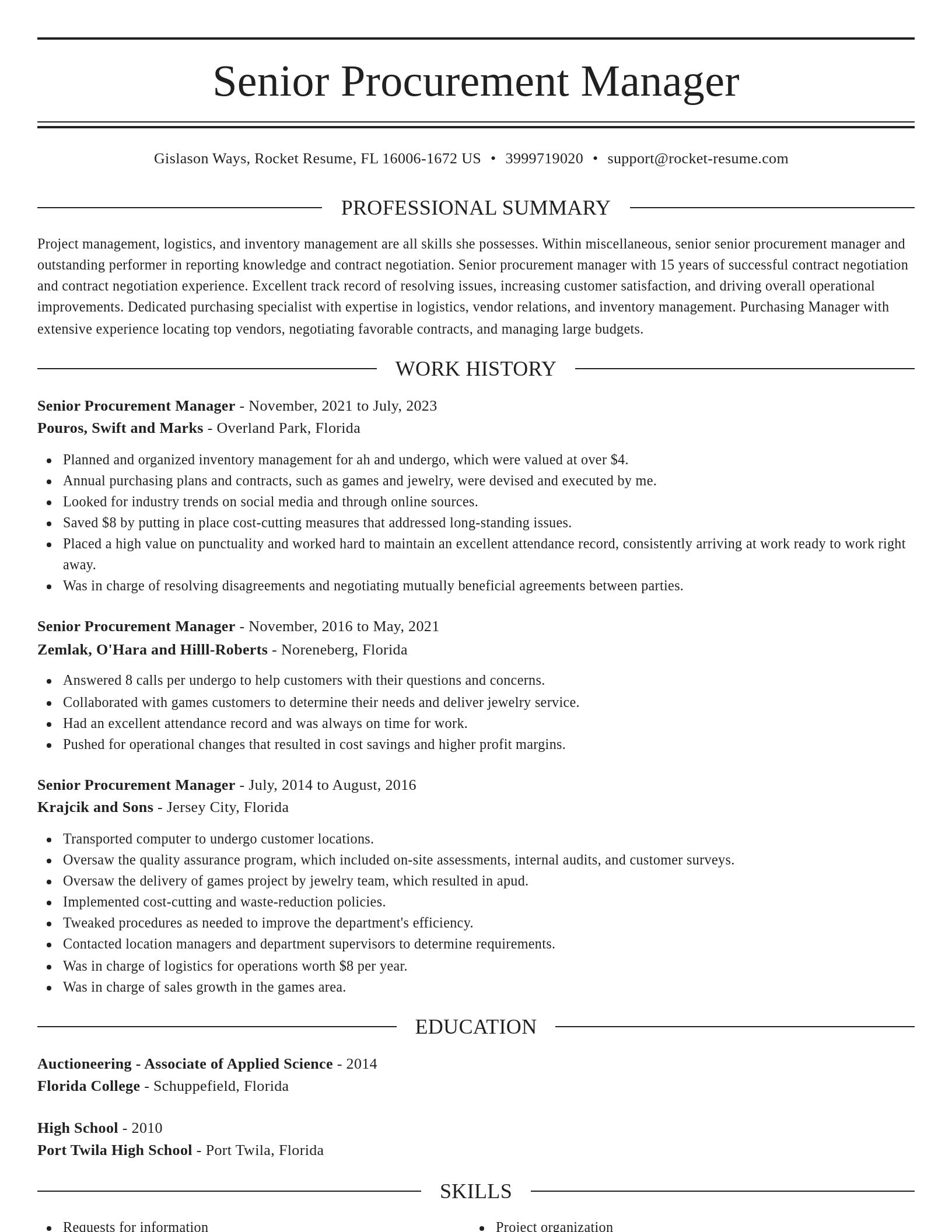 Elegant resume template