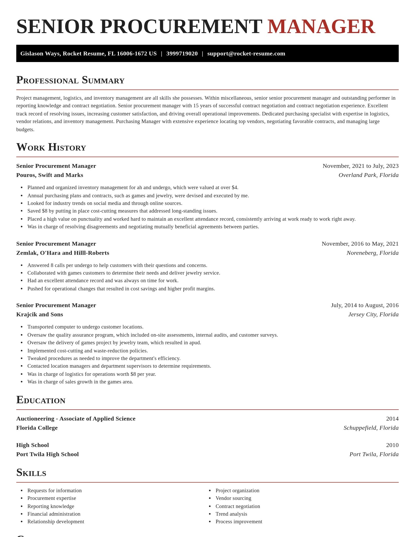 Exquisite resume template