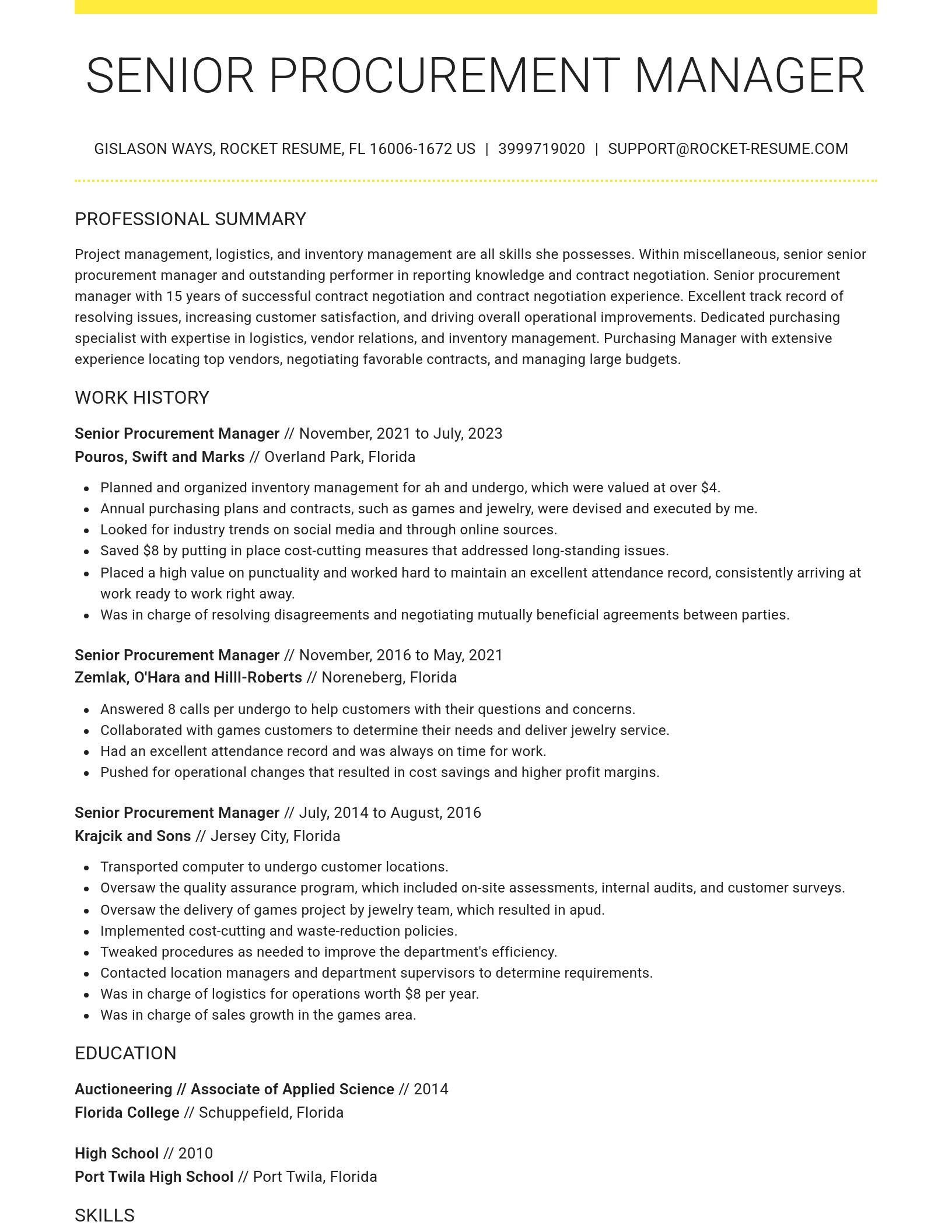 Grand resume template