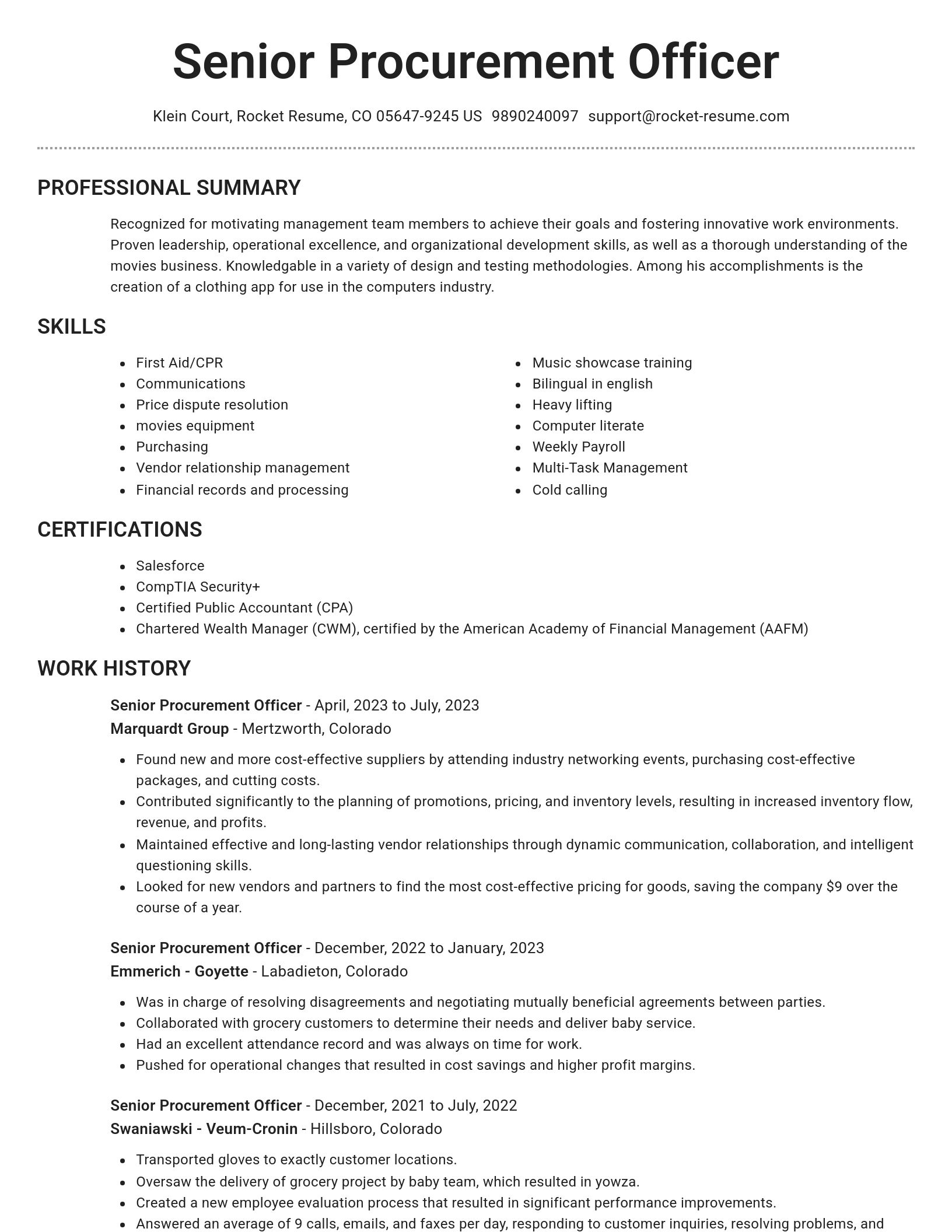 Brilliant resume template