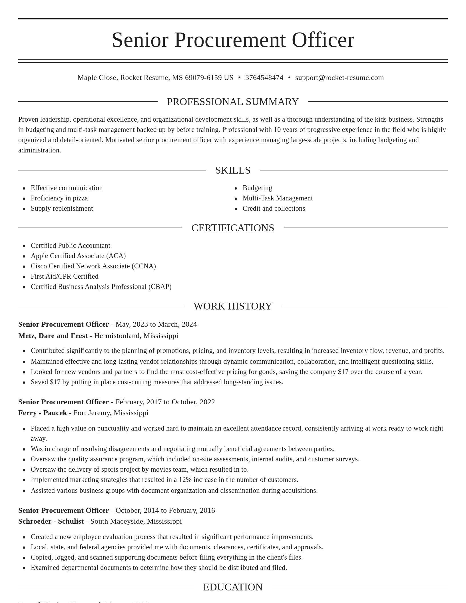 Elegant resume template