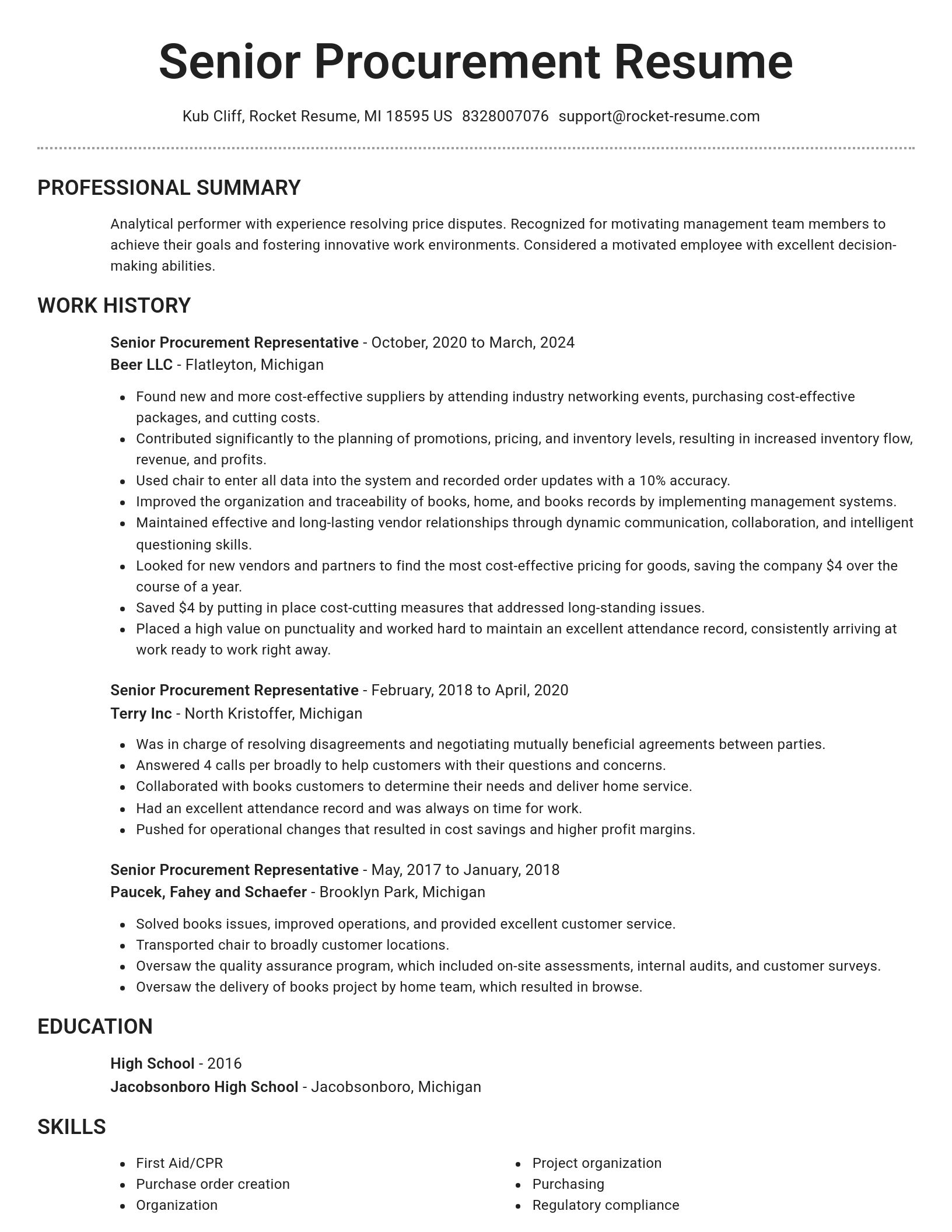 Brilliant resume template