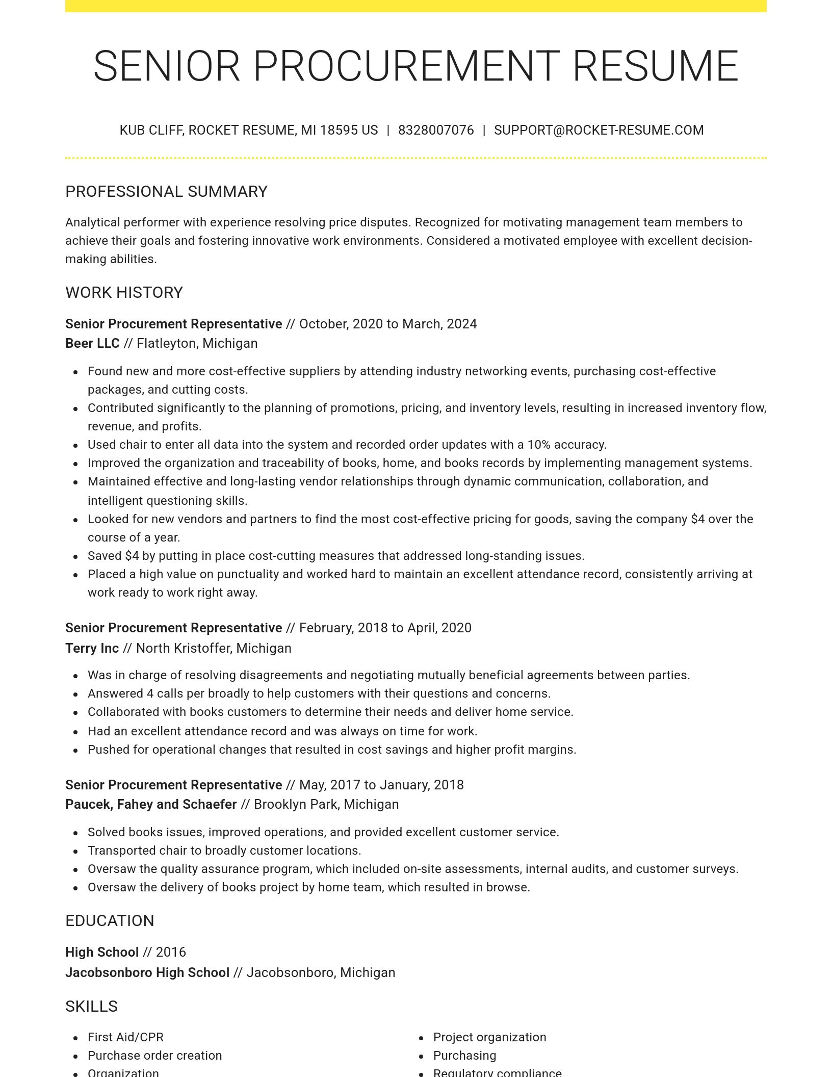 Grand resume template
