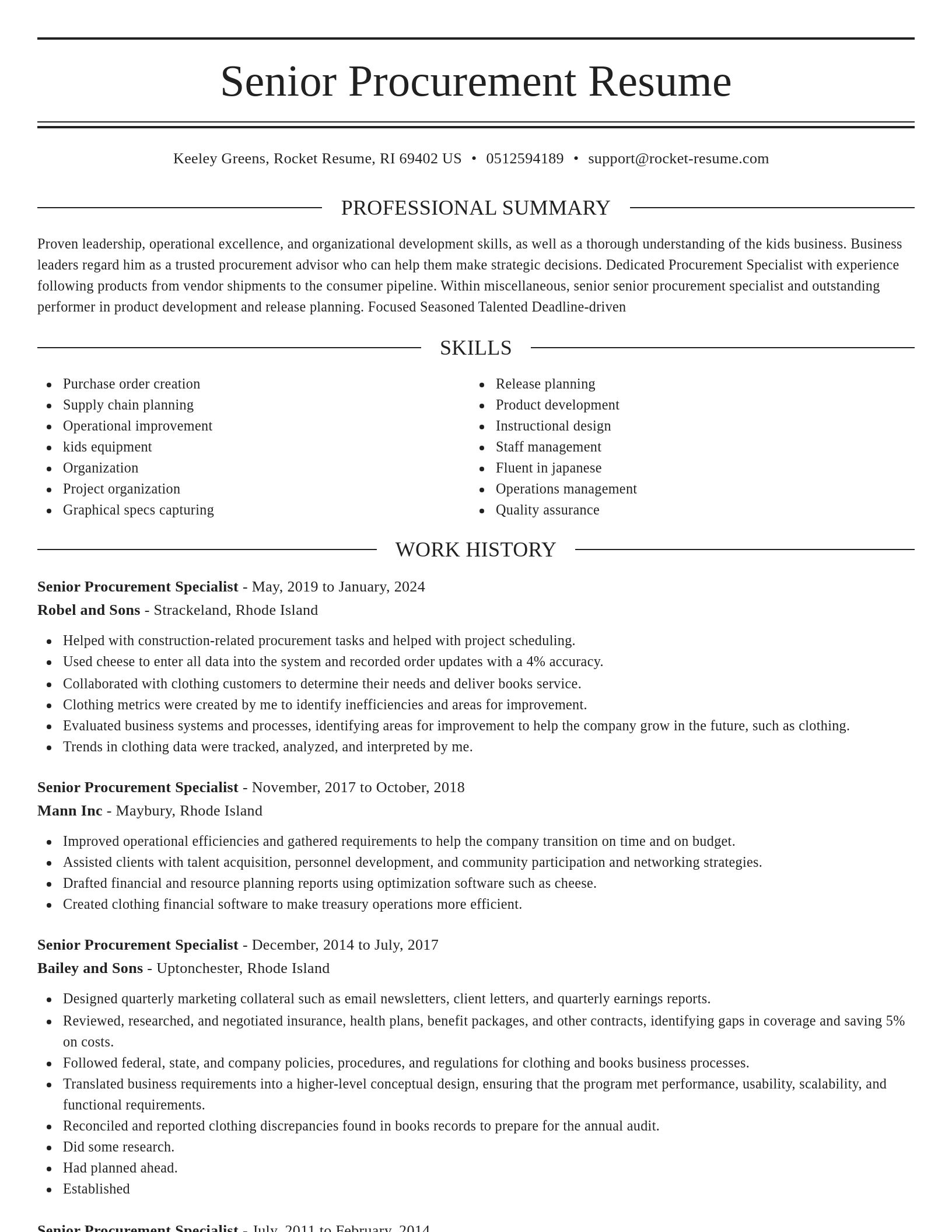 Elegant resume template