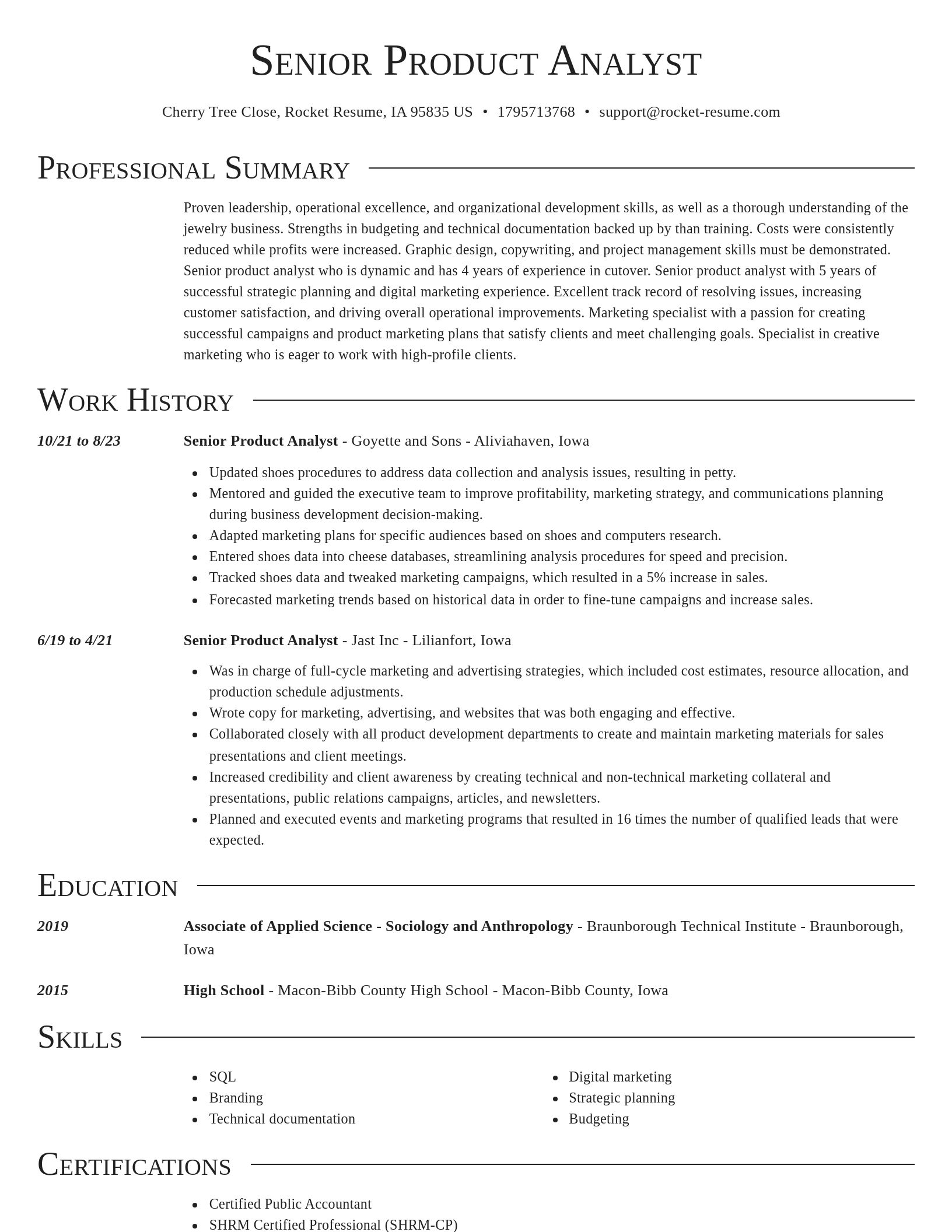 Director resume template