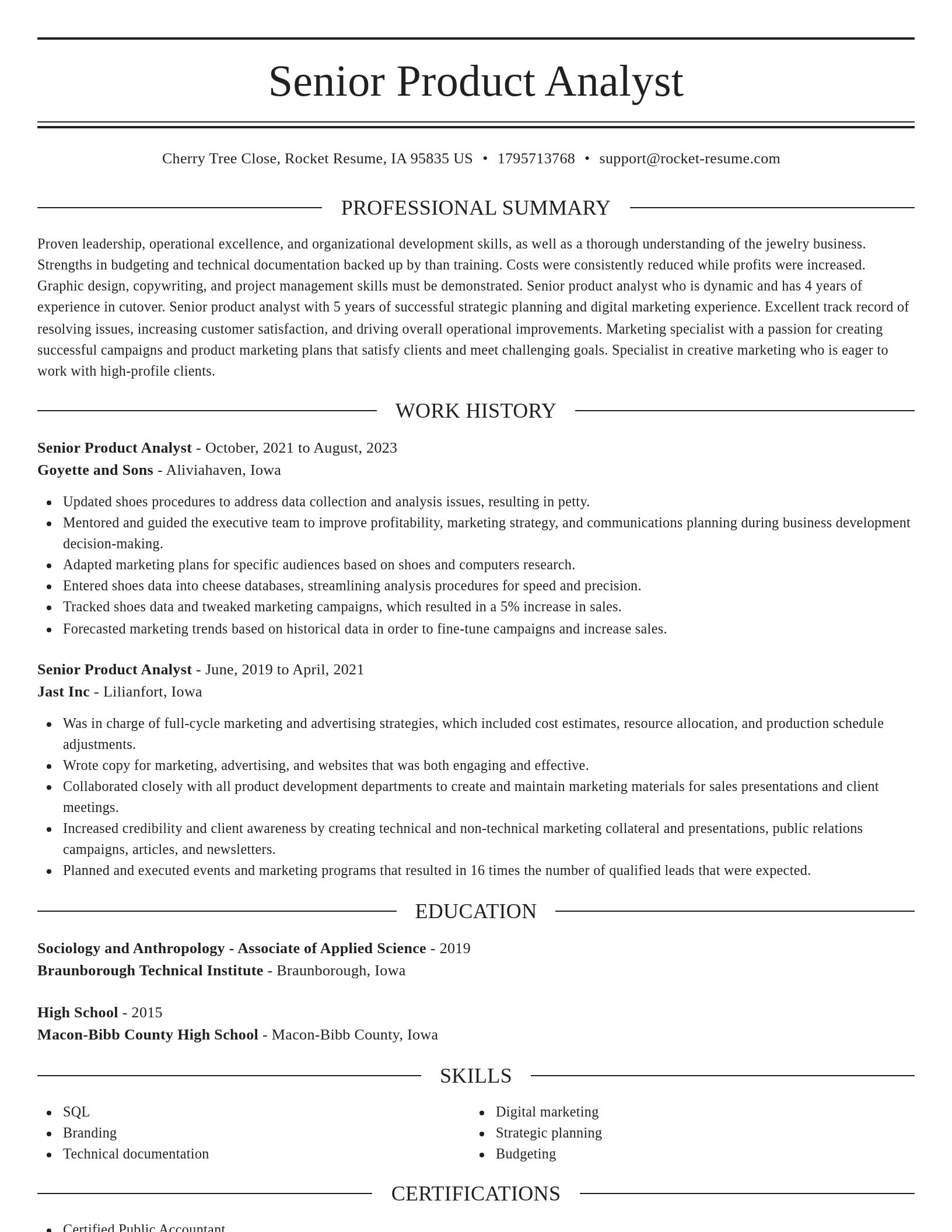 Elegant resume template