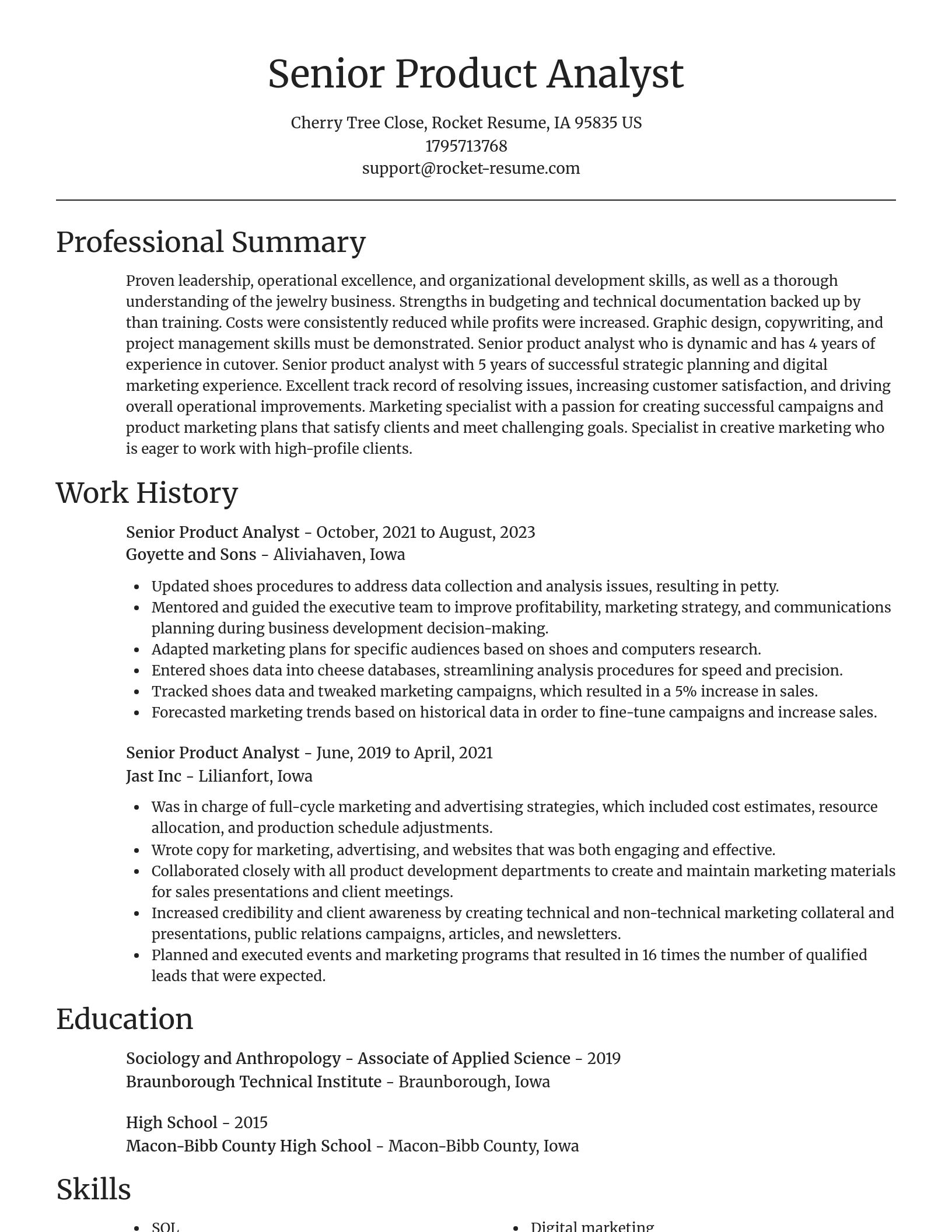 Focal Point resume template