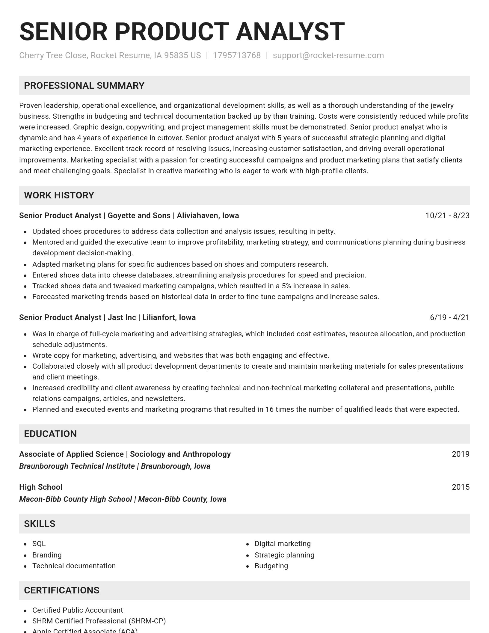 Genius resume template