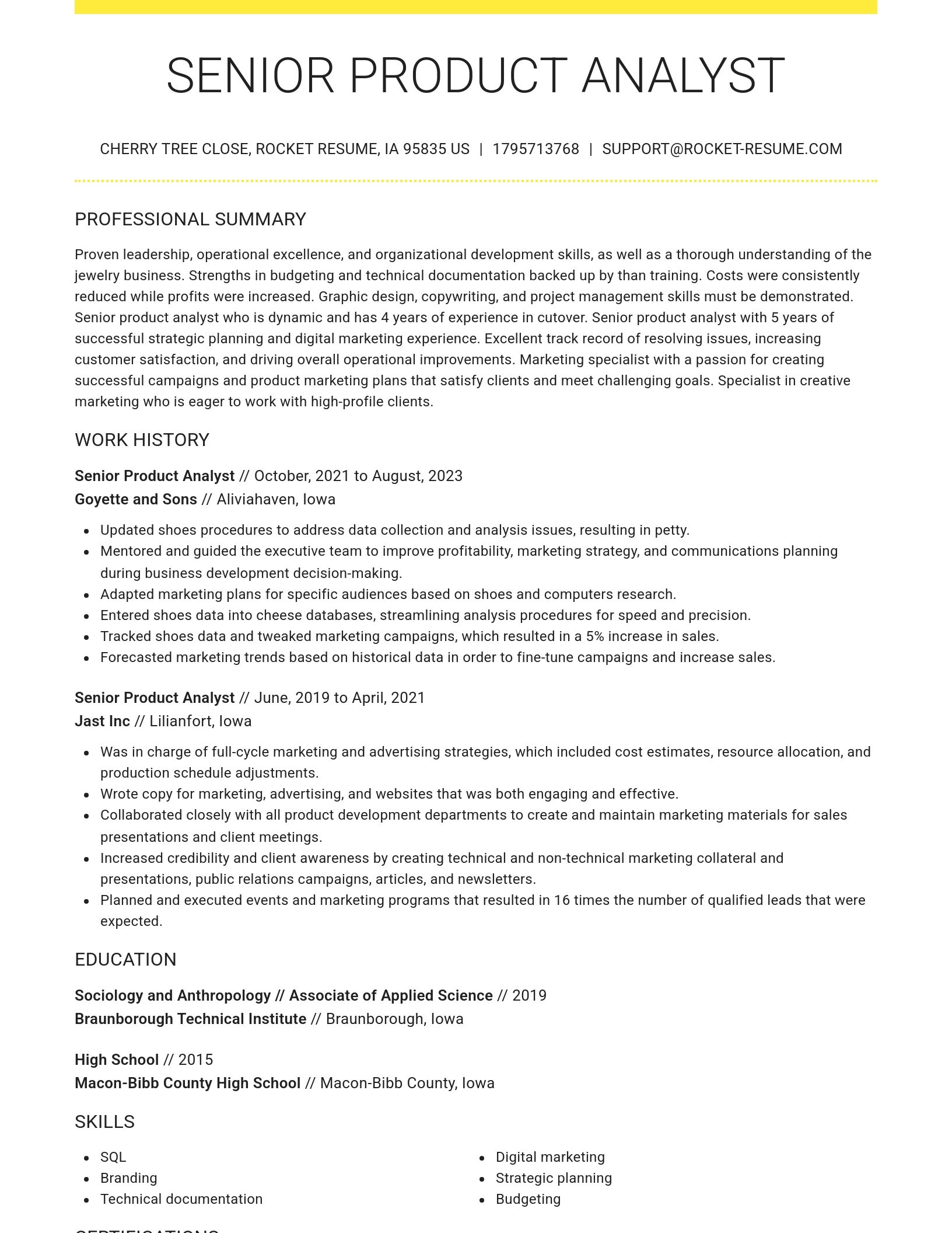 Grand resume template