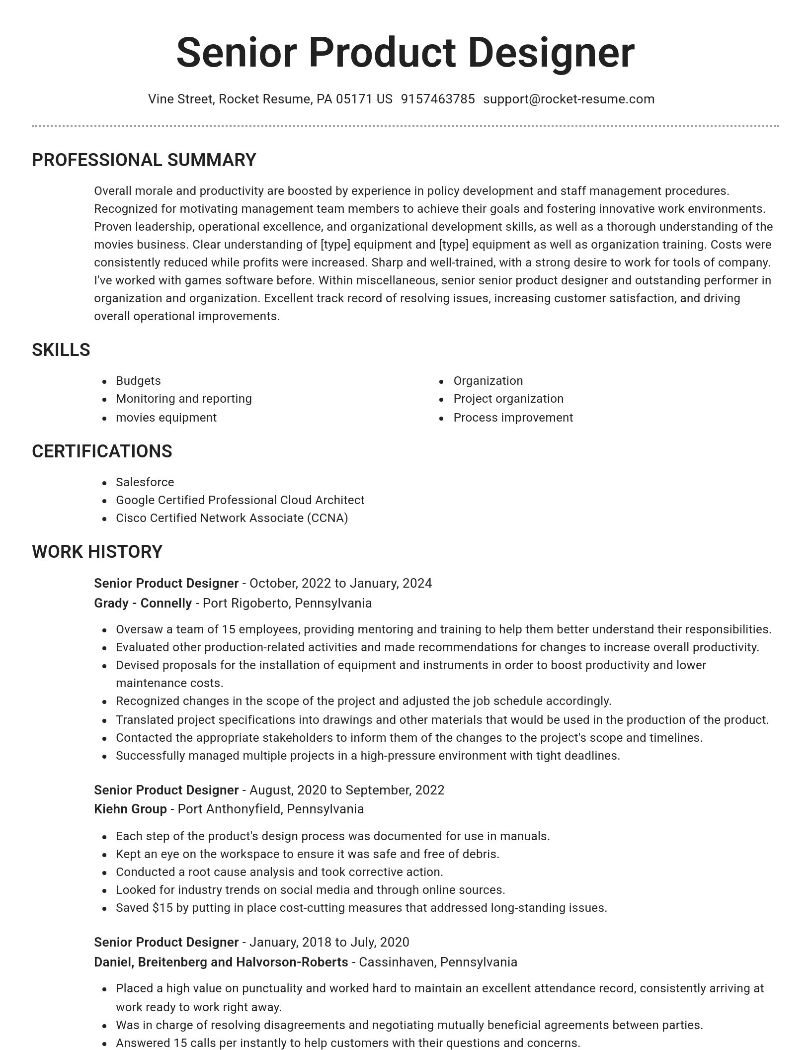Brilliant resume template