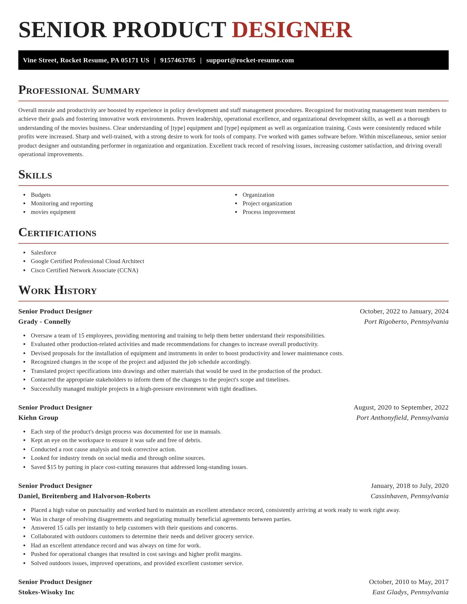 Exquisite resume template