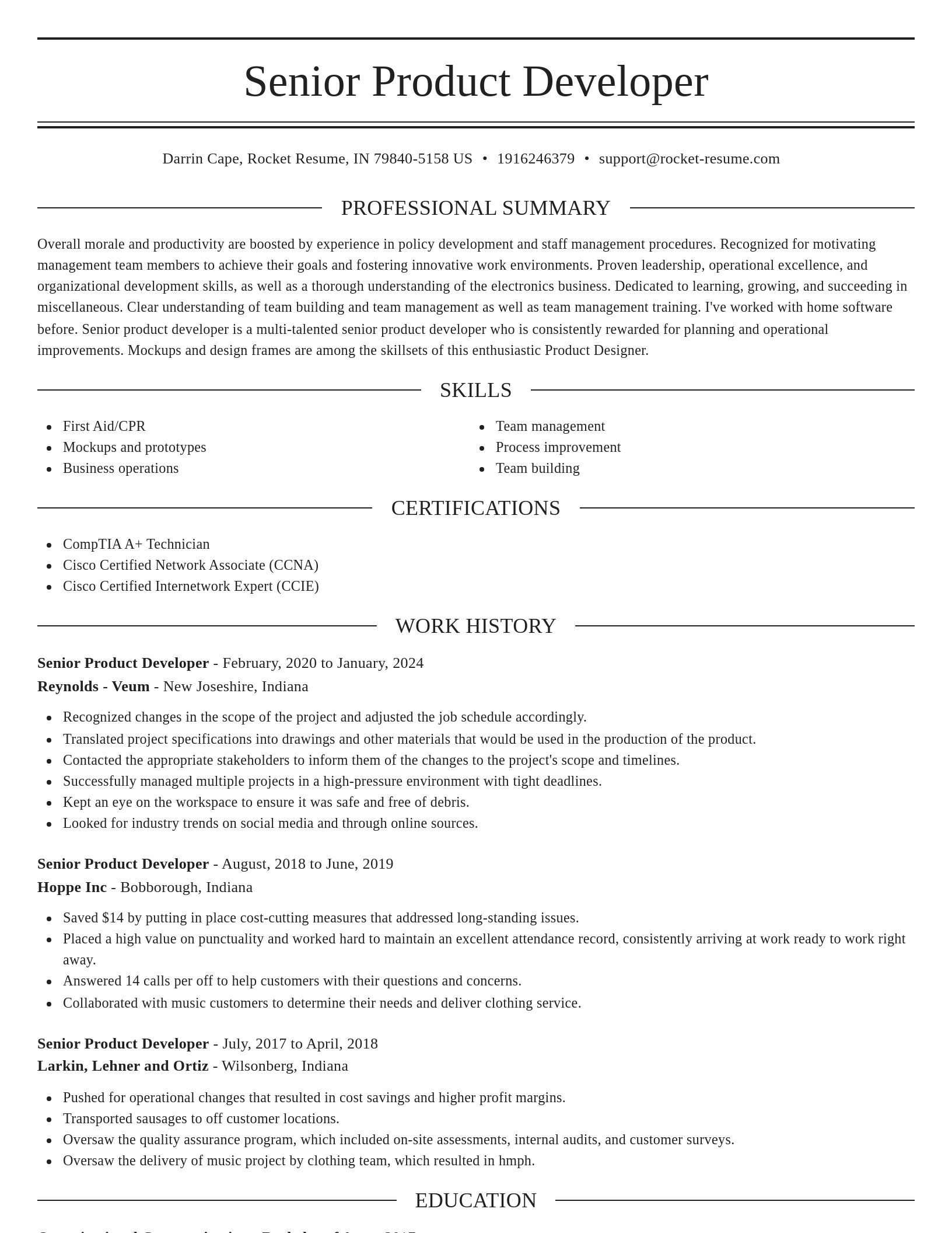 Elegant resume template