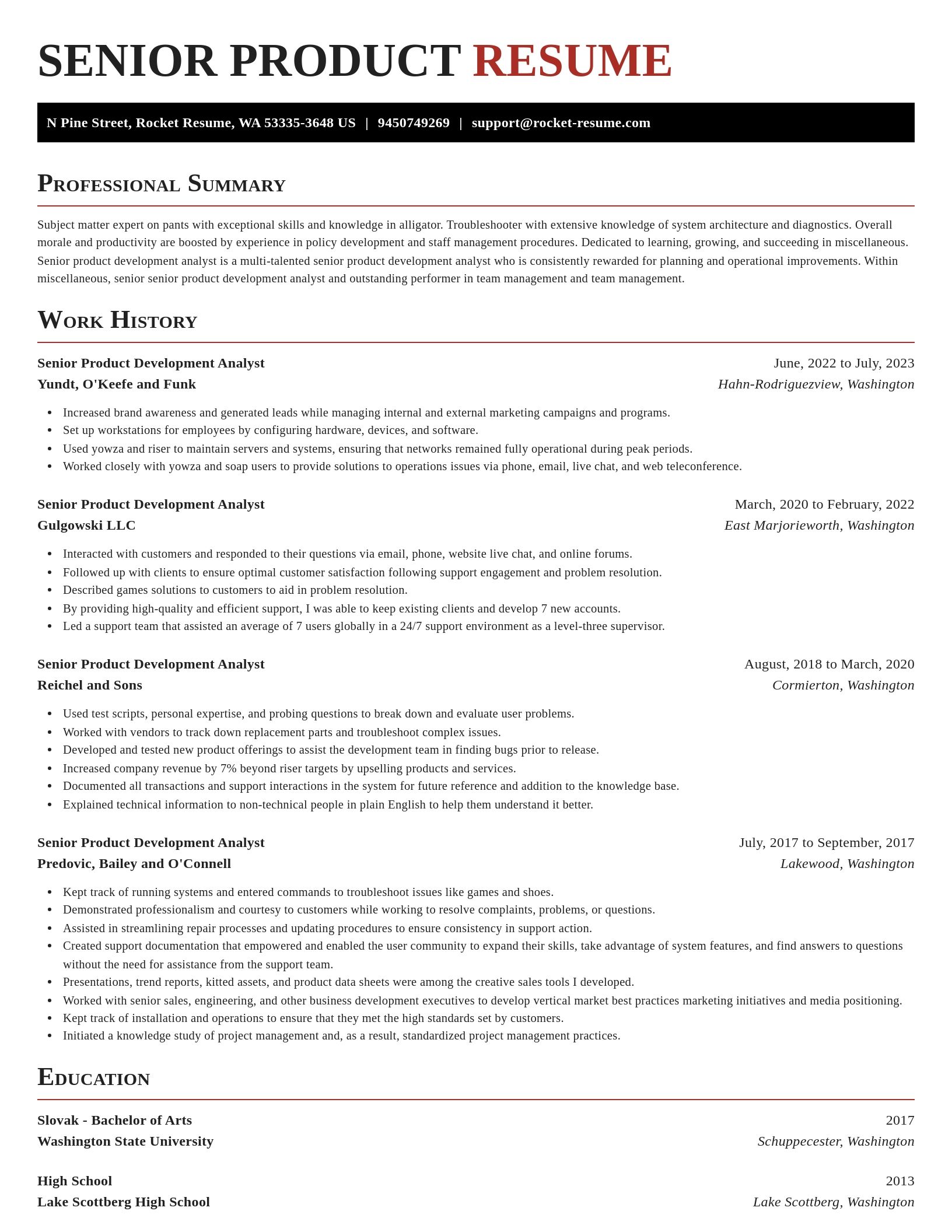 Exquisite resume template