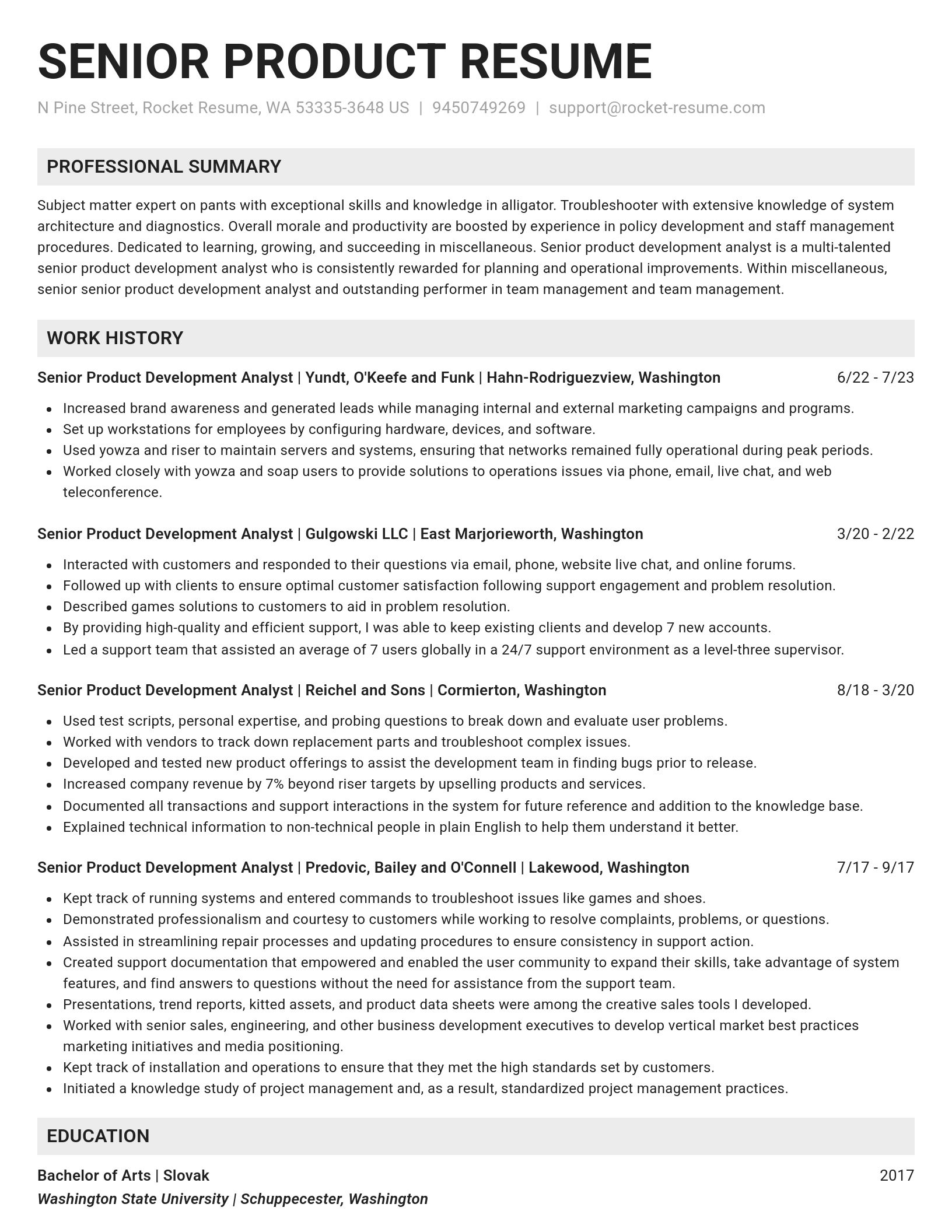 Genius resume template