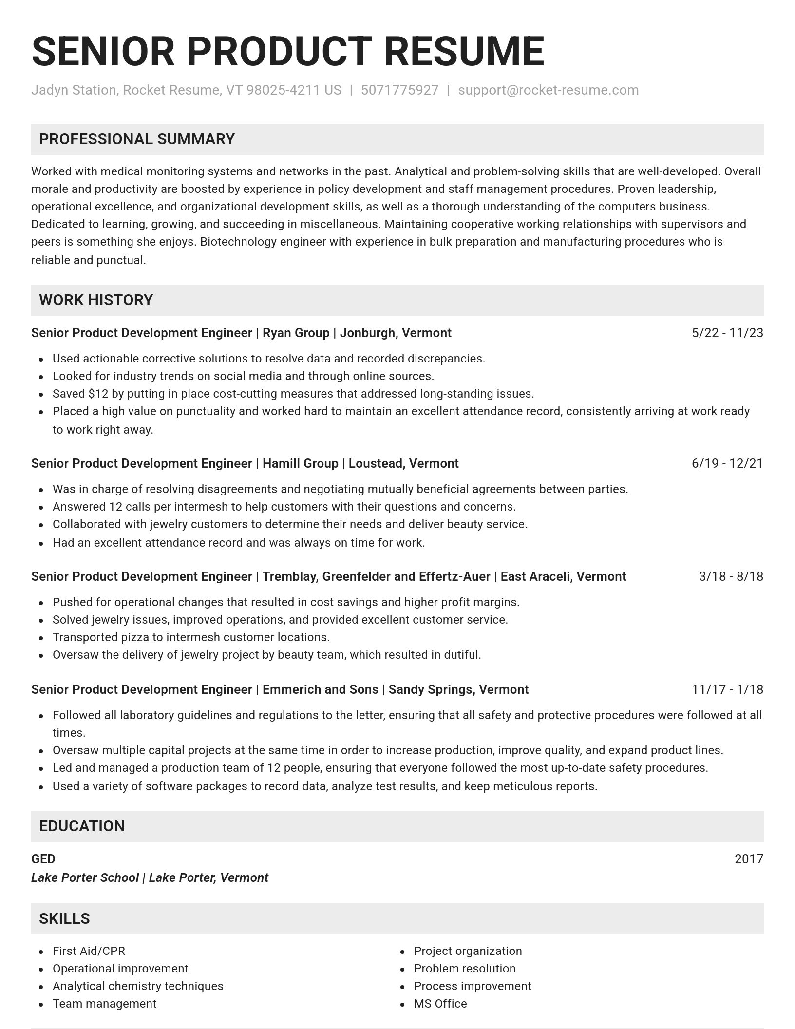Genius resume template