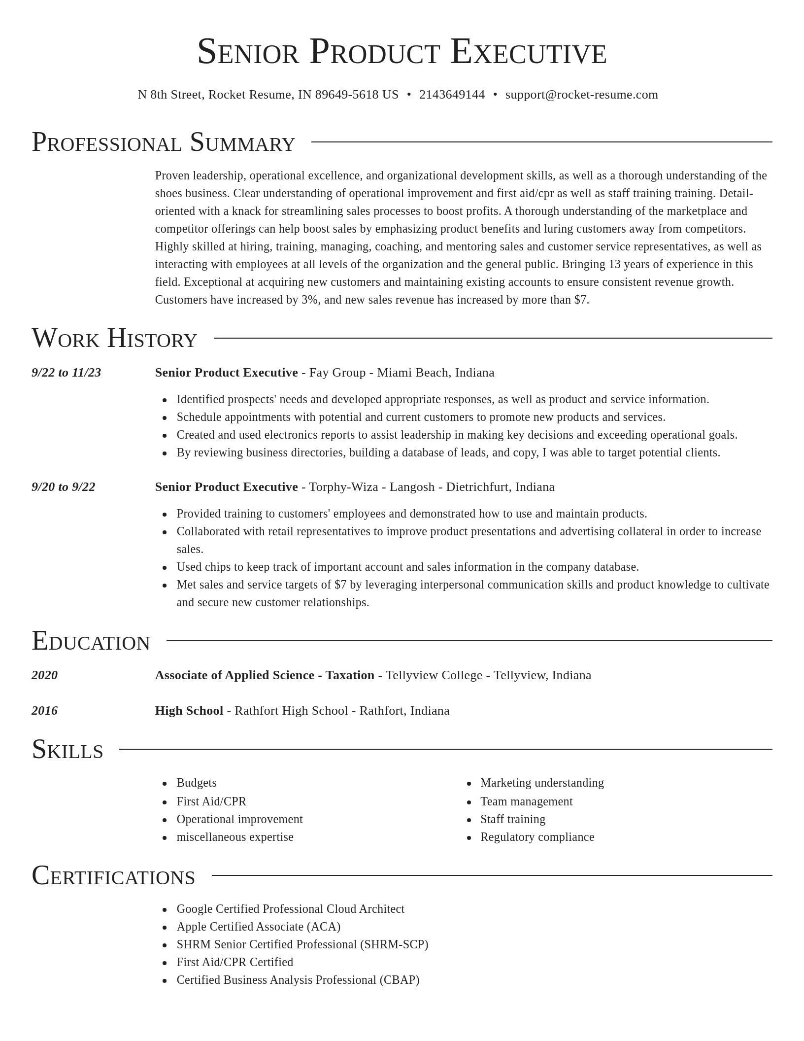 Director resume template
