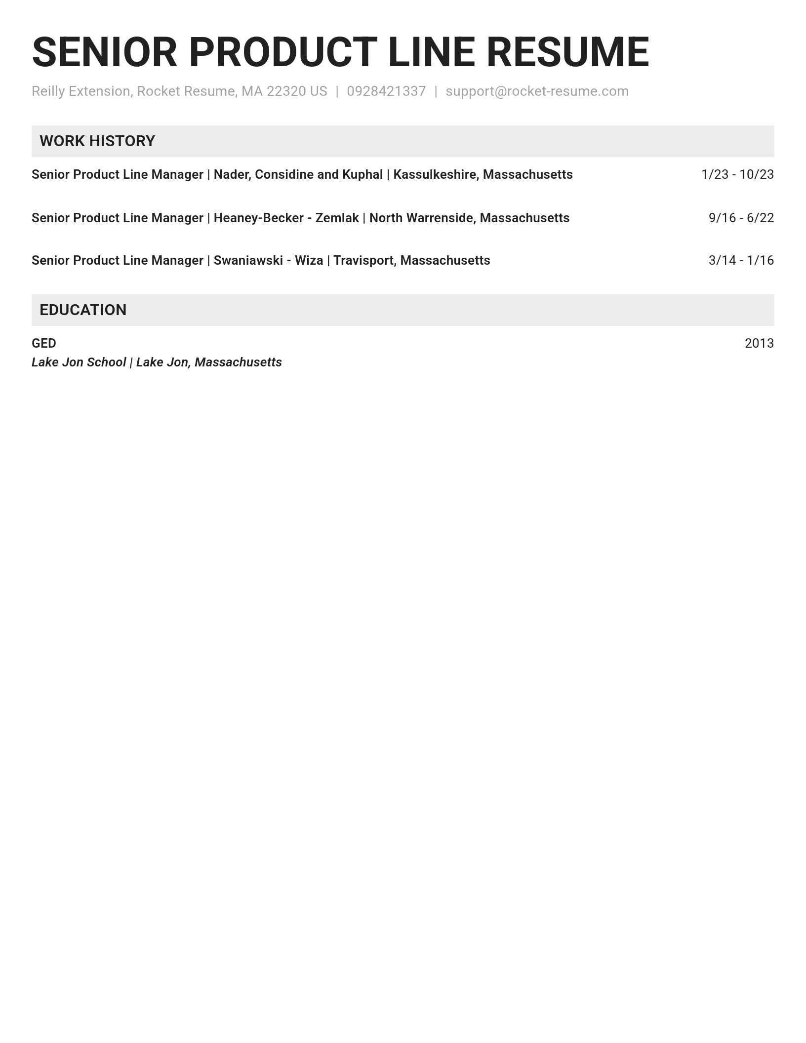 Genius resume template