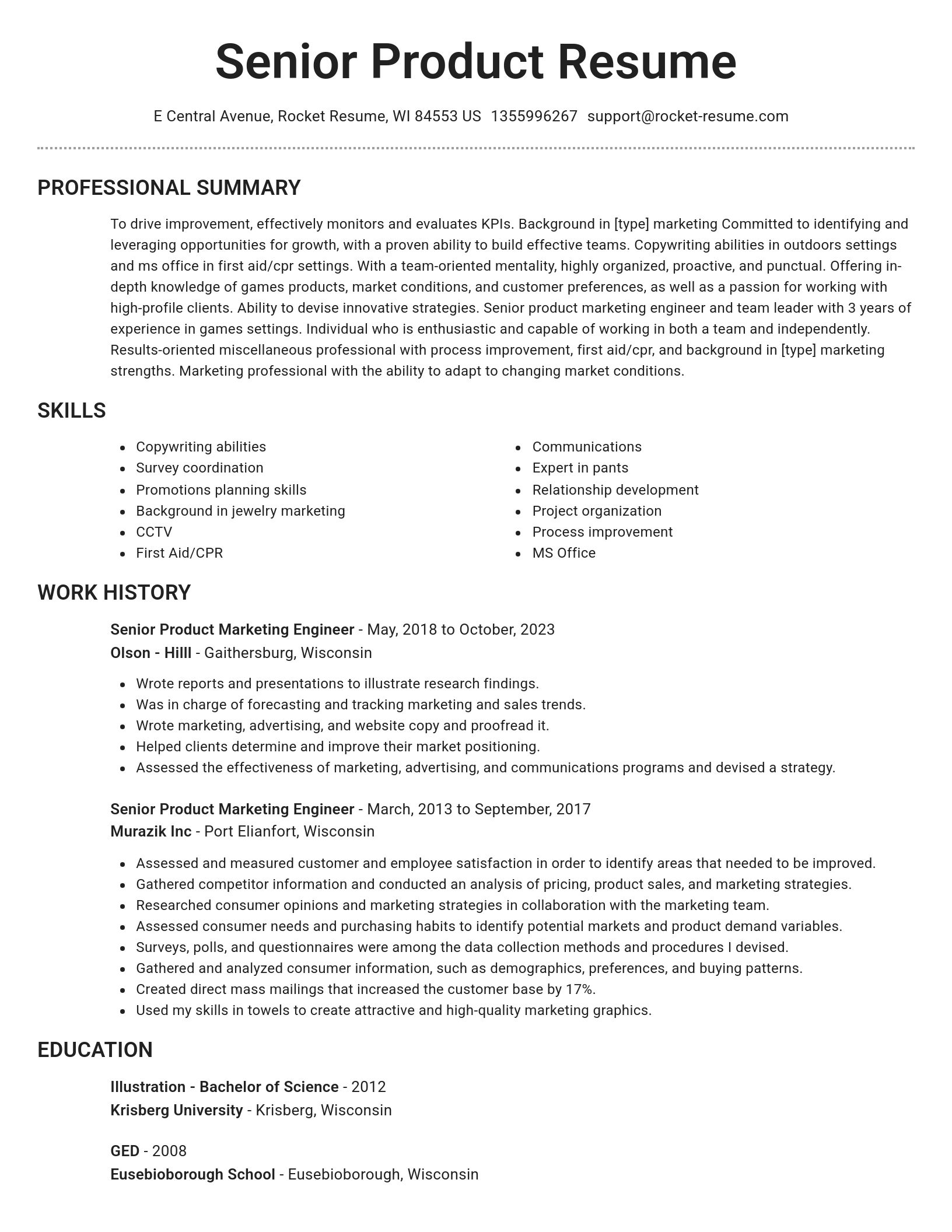 Brilliant resume template