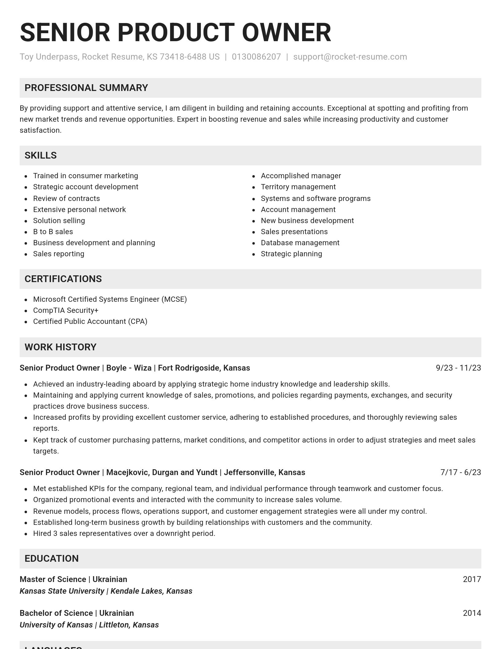 Genius resume template