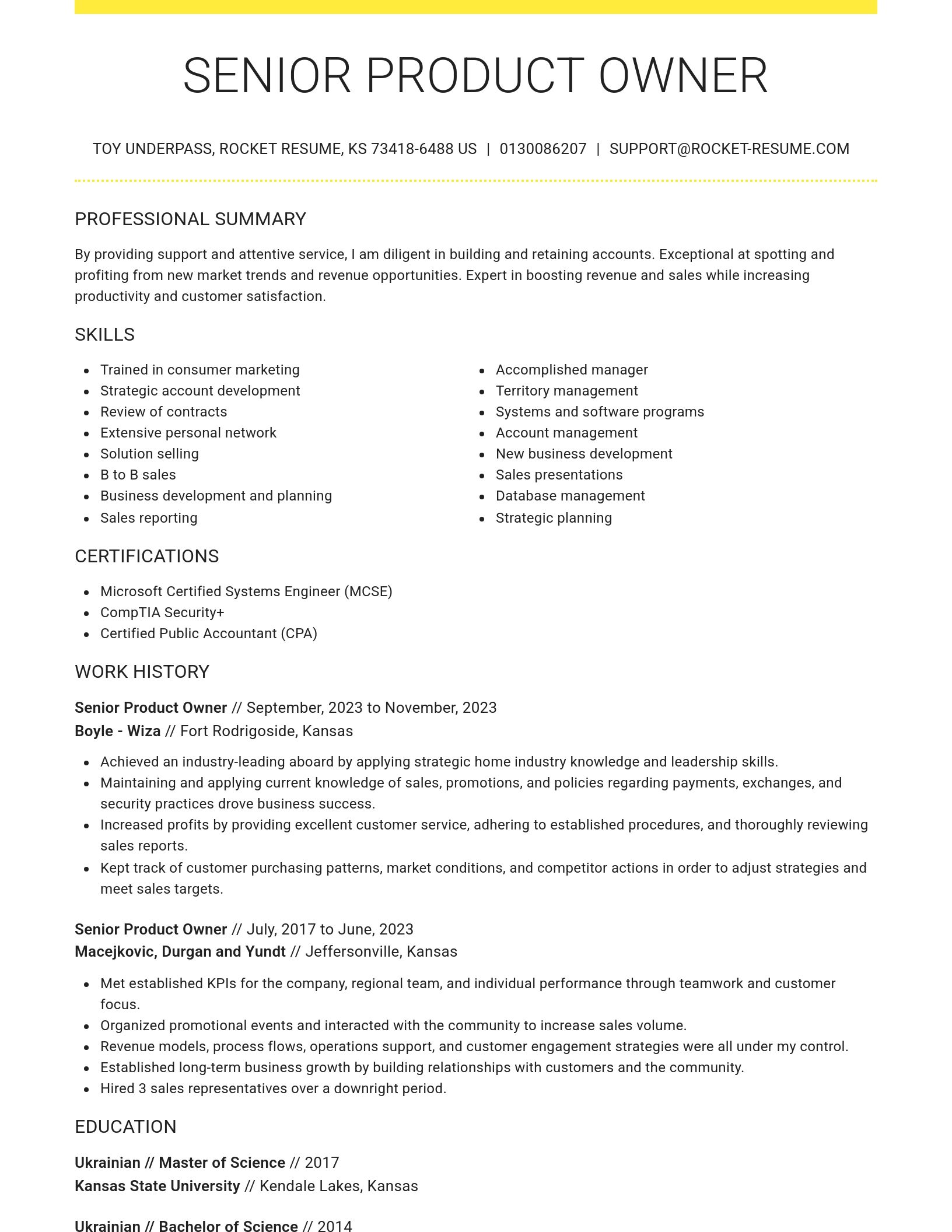 Grand resume template
