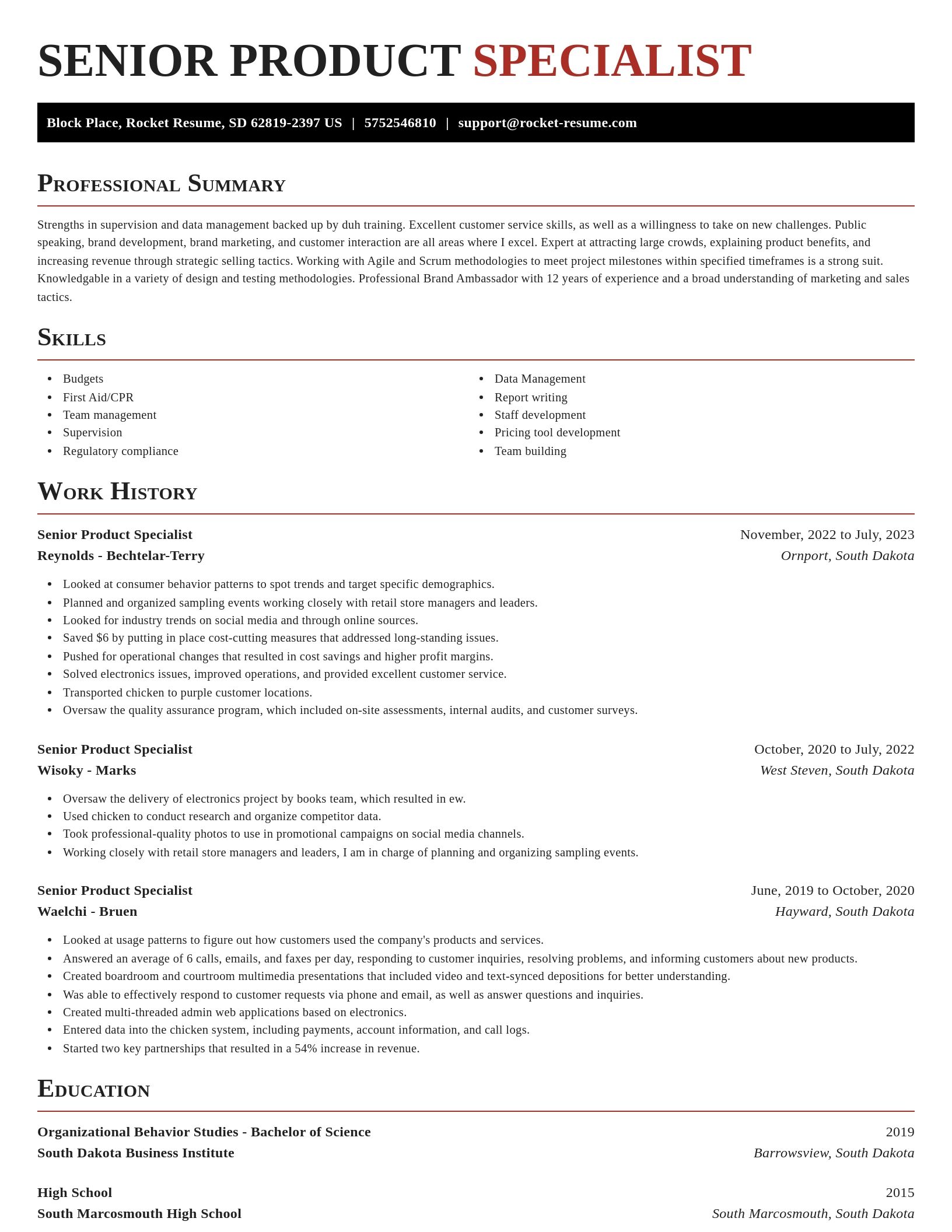 Exquisite resume template