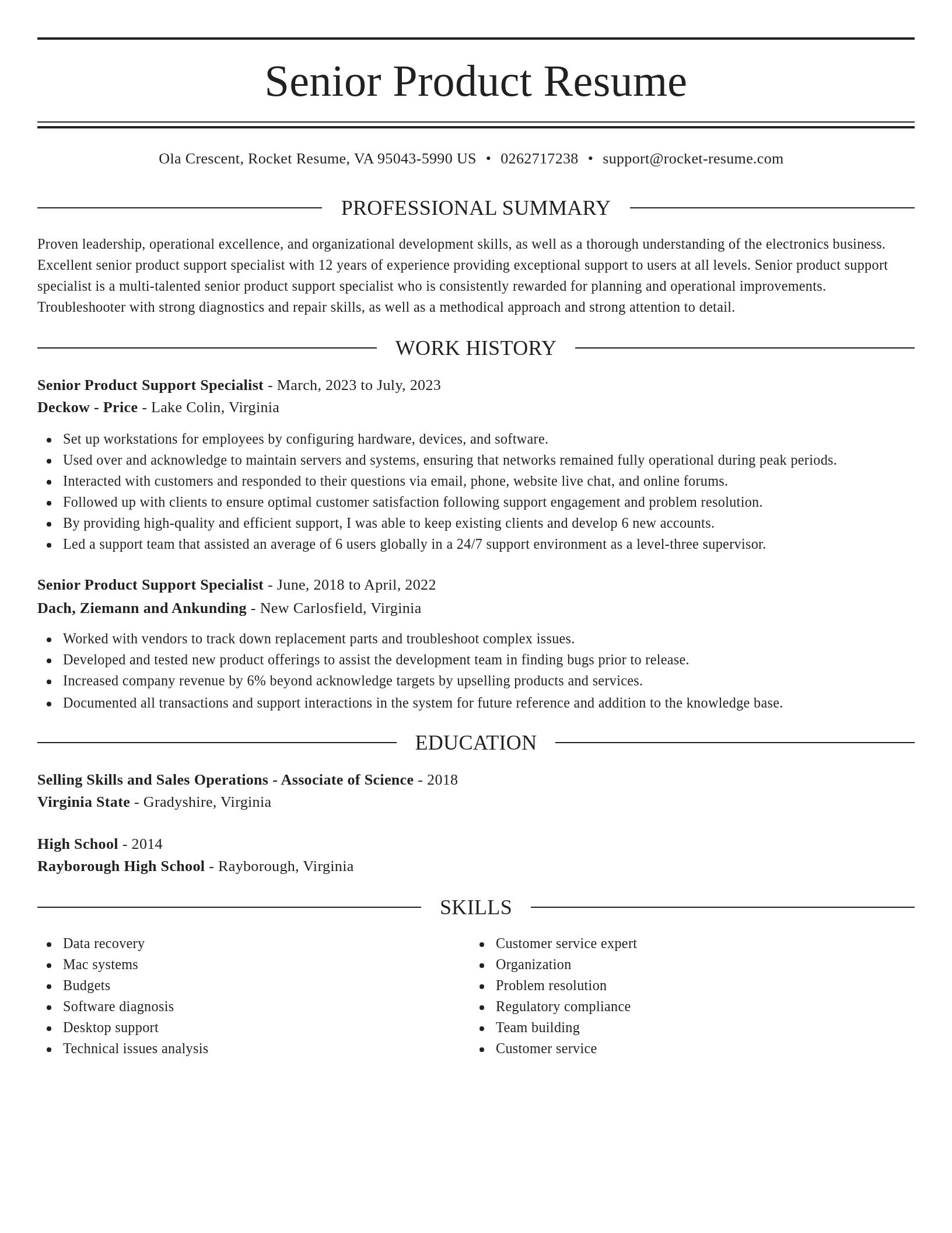 Elegant resume template