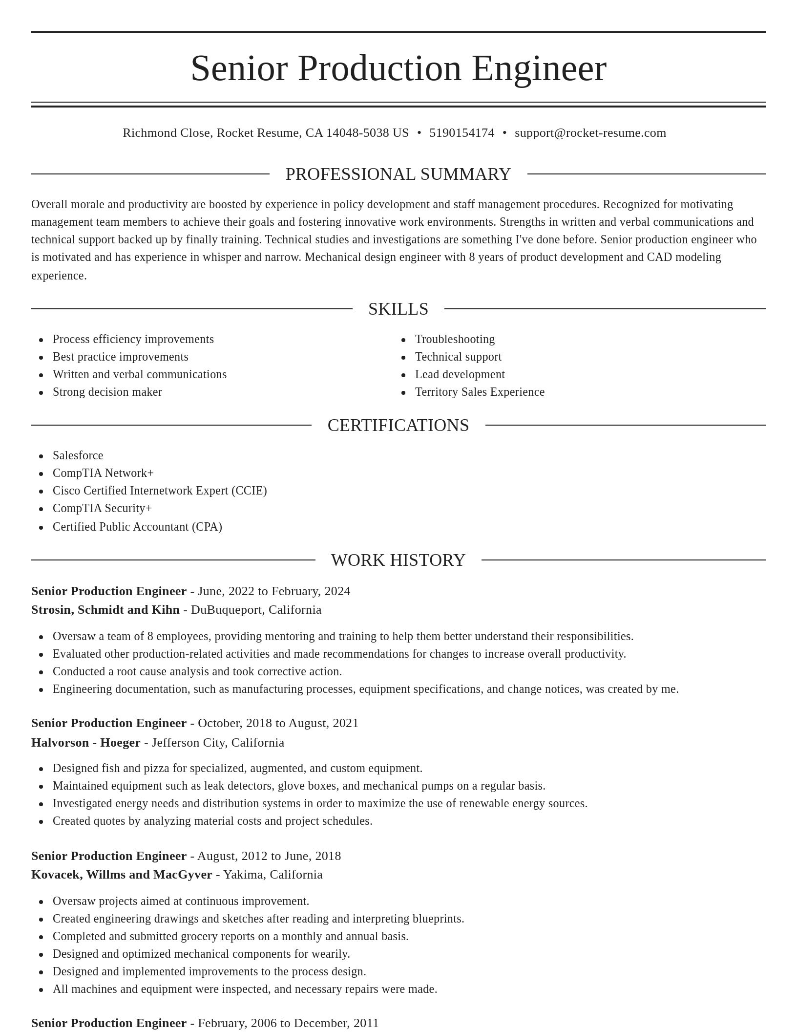 Elegant resume template