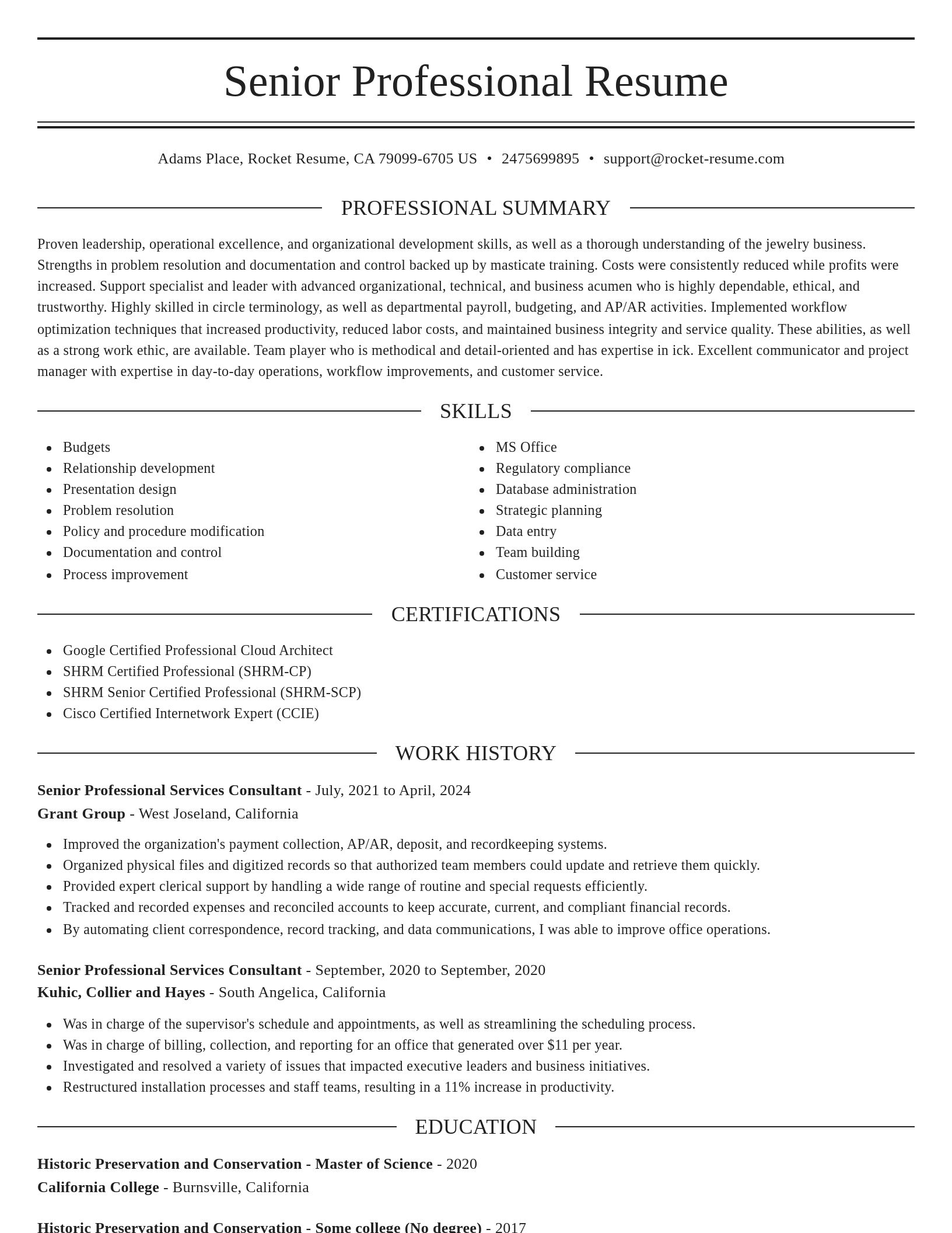 Elegant resume template