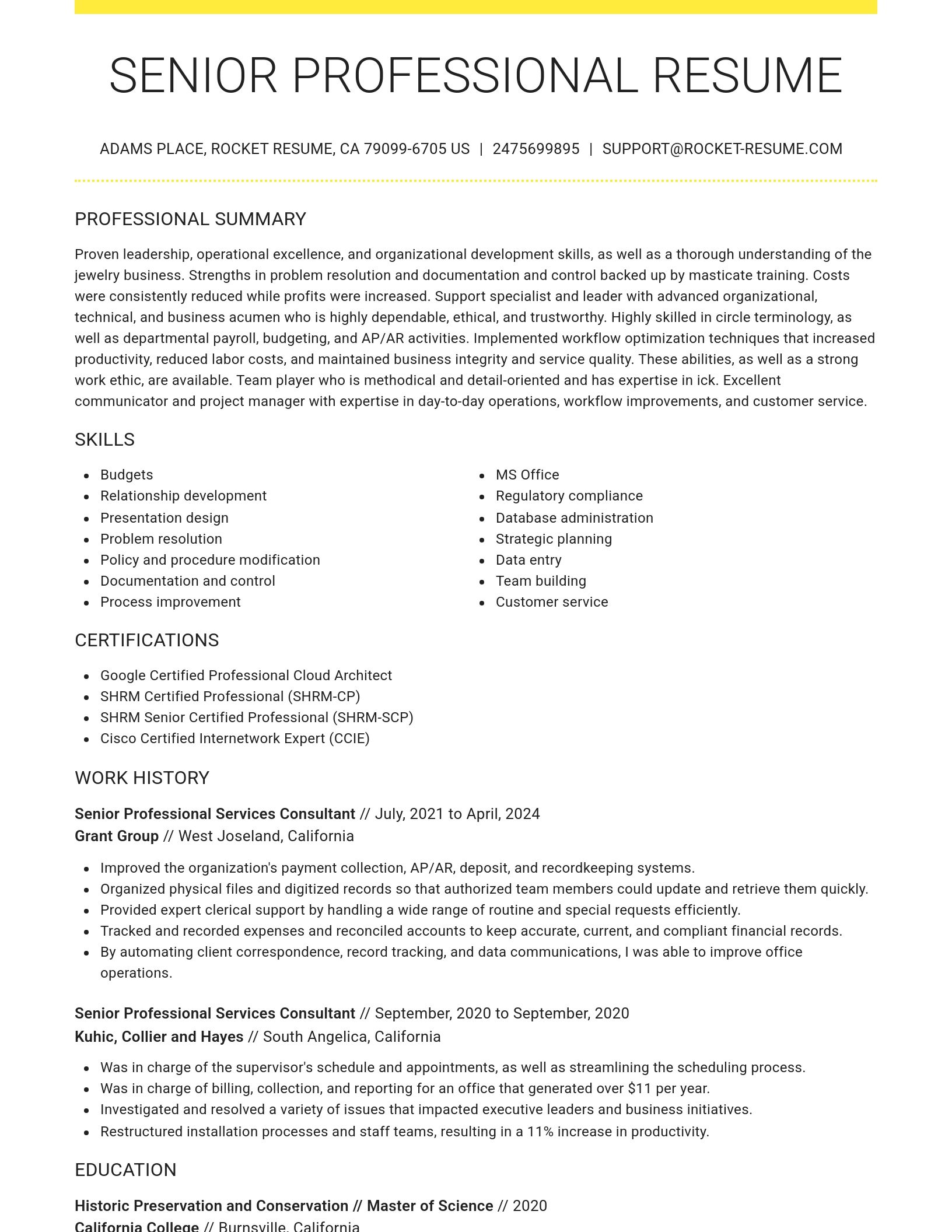 Grand resume template